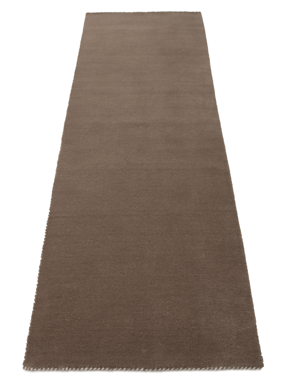 Wollteppich Gabbeh Lola Läufer Taupe aus Wolle