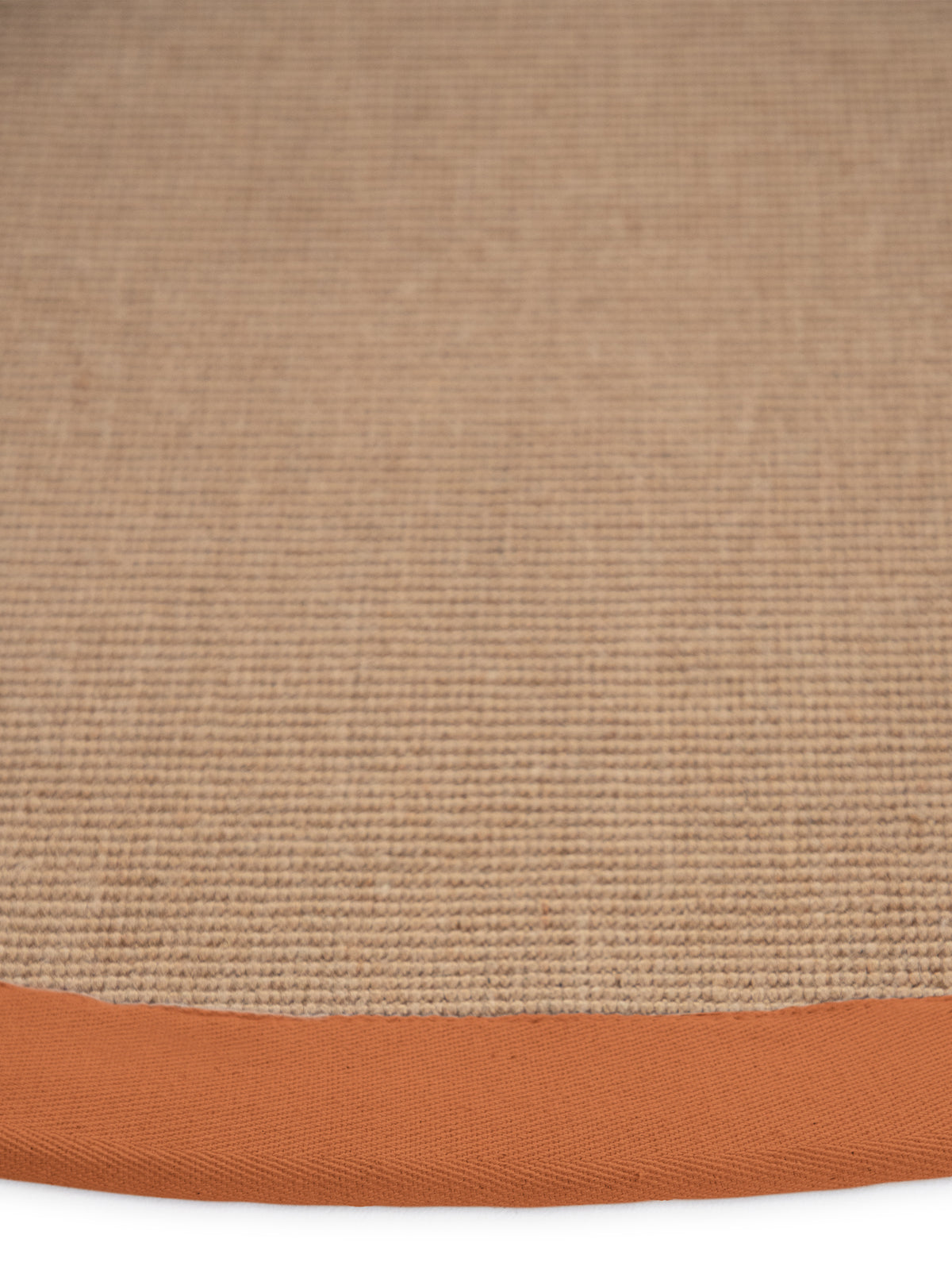 Sisalteppich Rund Orange aus Sisal/Jute