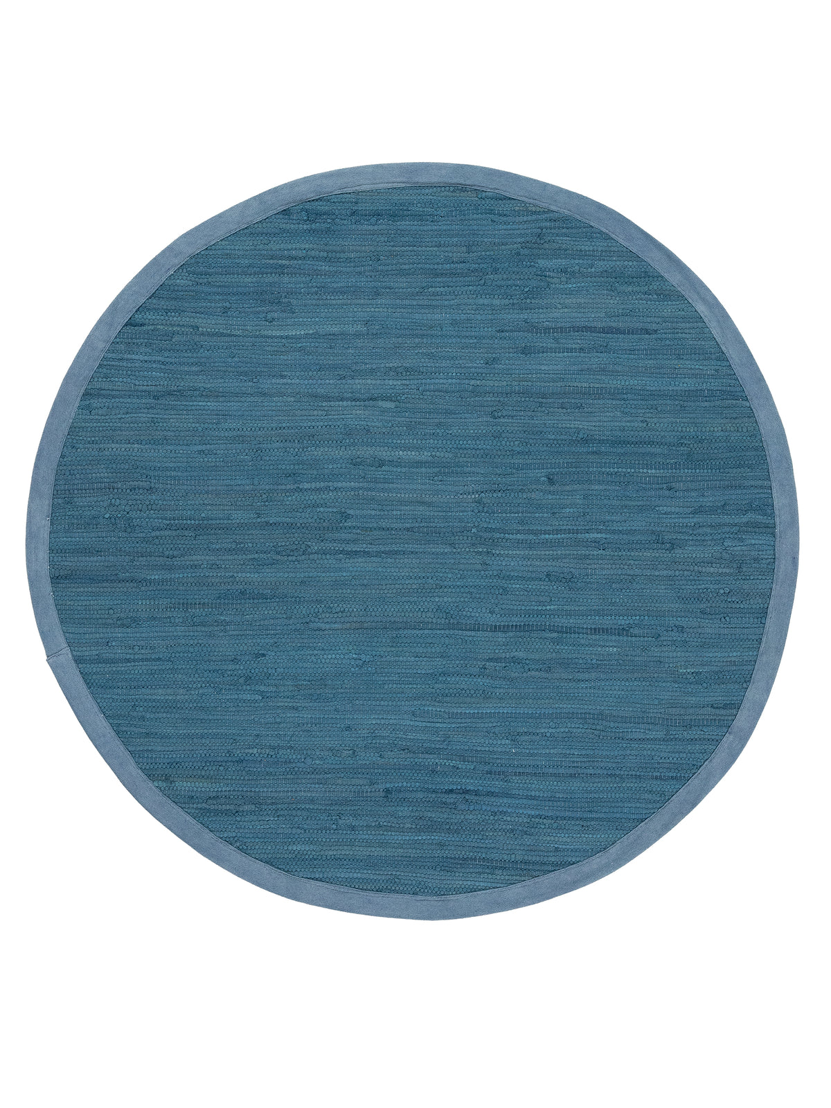 Kelim Chindi Uni Rund in blau