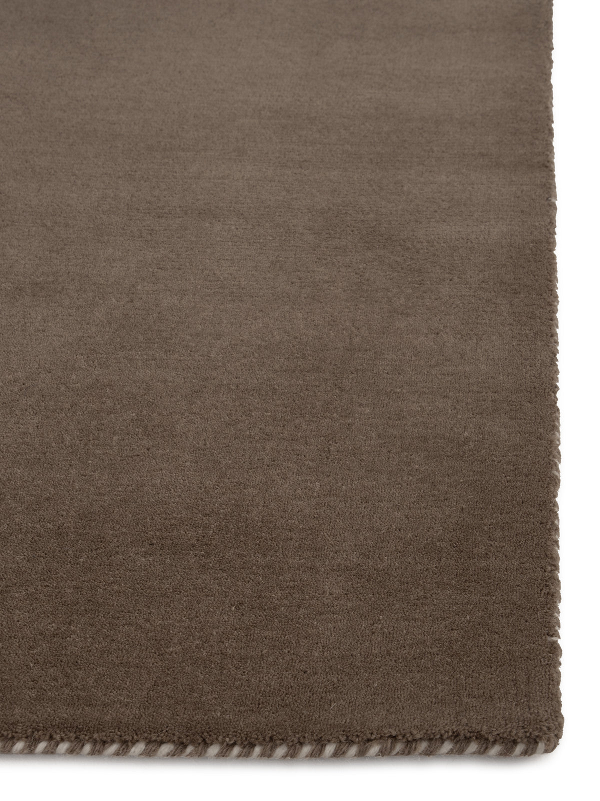 Wollteppich Gabbeh Lola Läufer Taupe aus Wolle