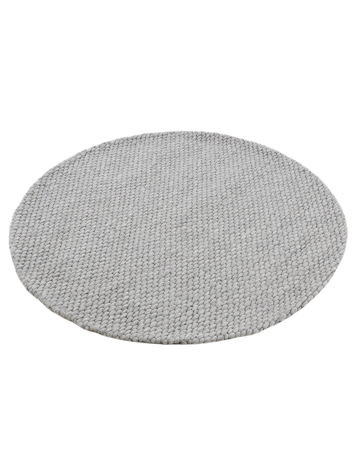 Wollteppich Sina Rund Grau in grau aus wolle