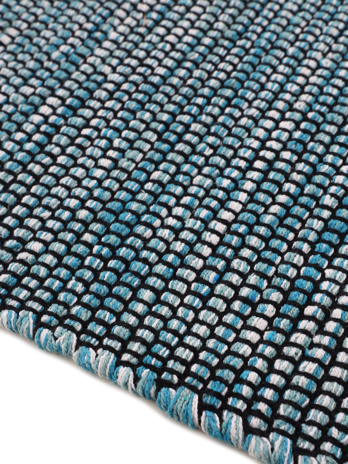 Flachgewebeteppich Kelim Mia Läufer Blau in blau aus baumwolle