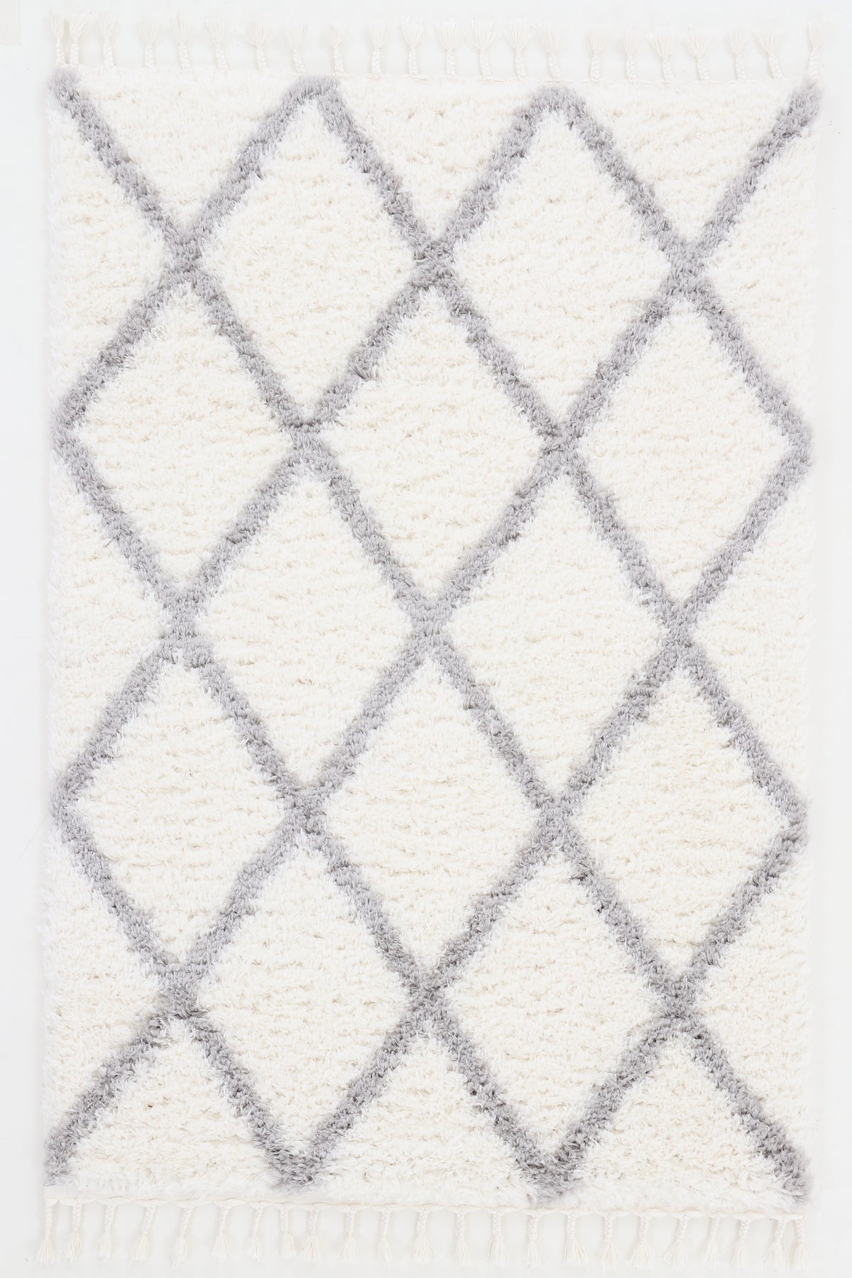 Hochflorteppich Edda Weiß