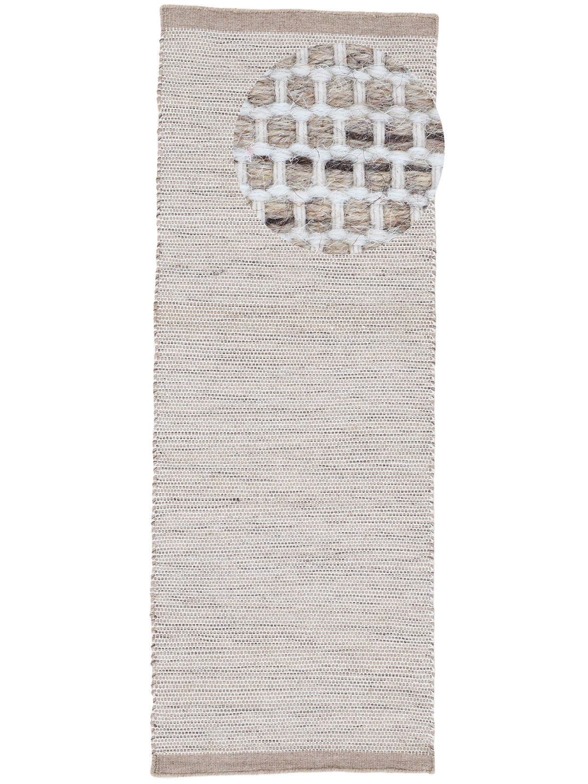 Wollteppich Mona Läufer Taupe
