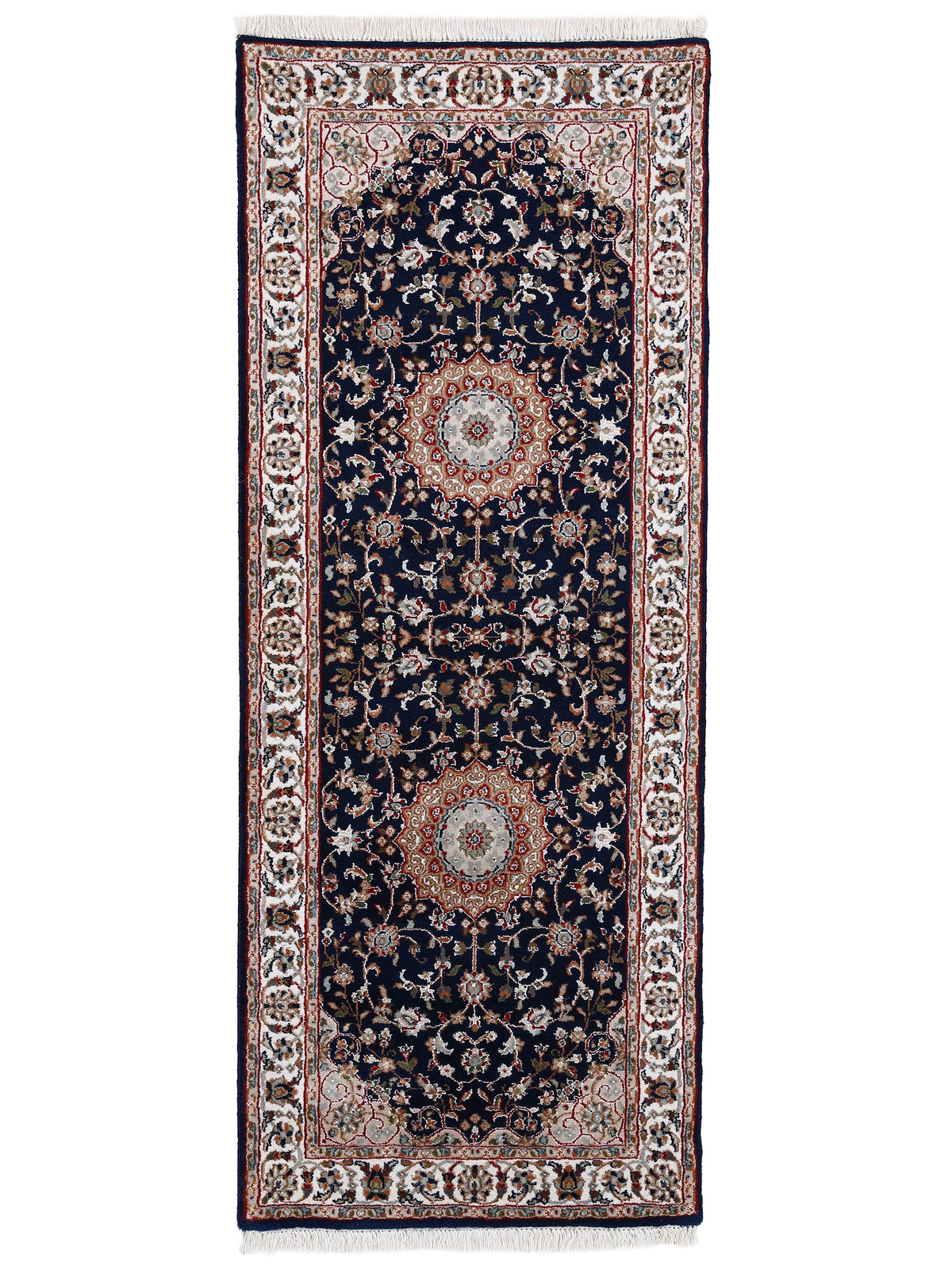 Nain Teppich Läufer Blau