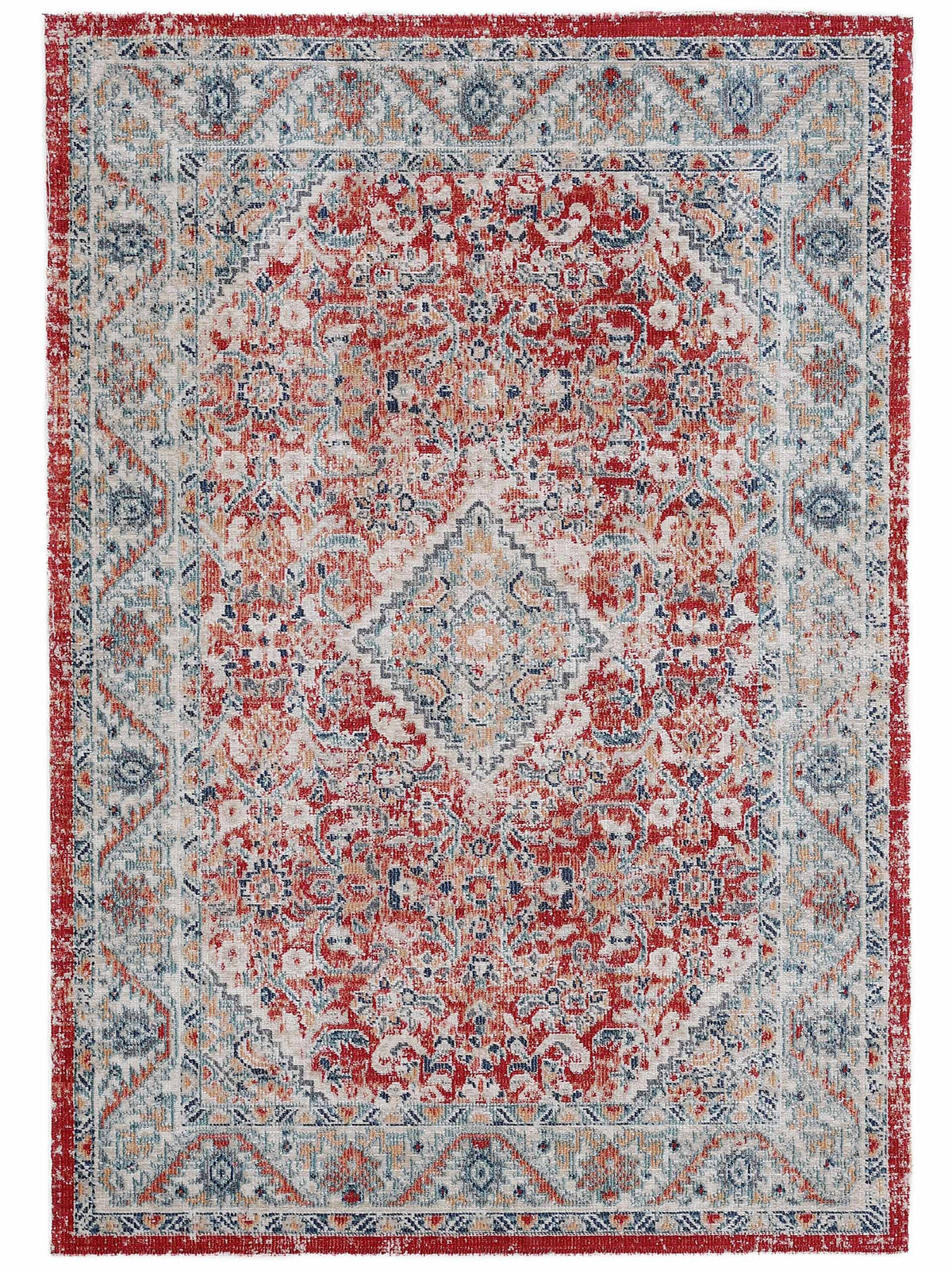 Flachgewebeteppich Noah Rot