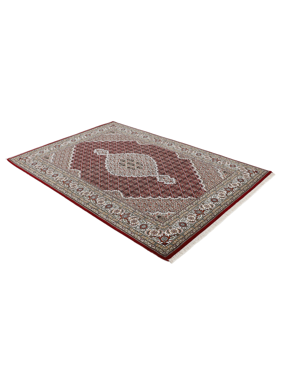 Tabriz Mahi Teppich Rot