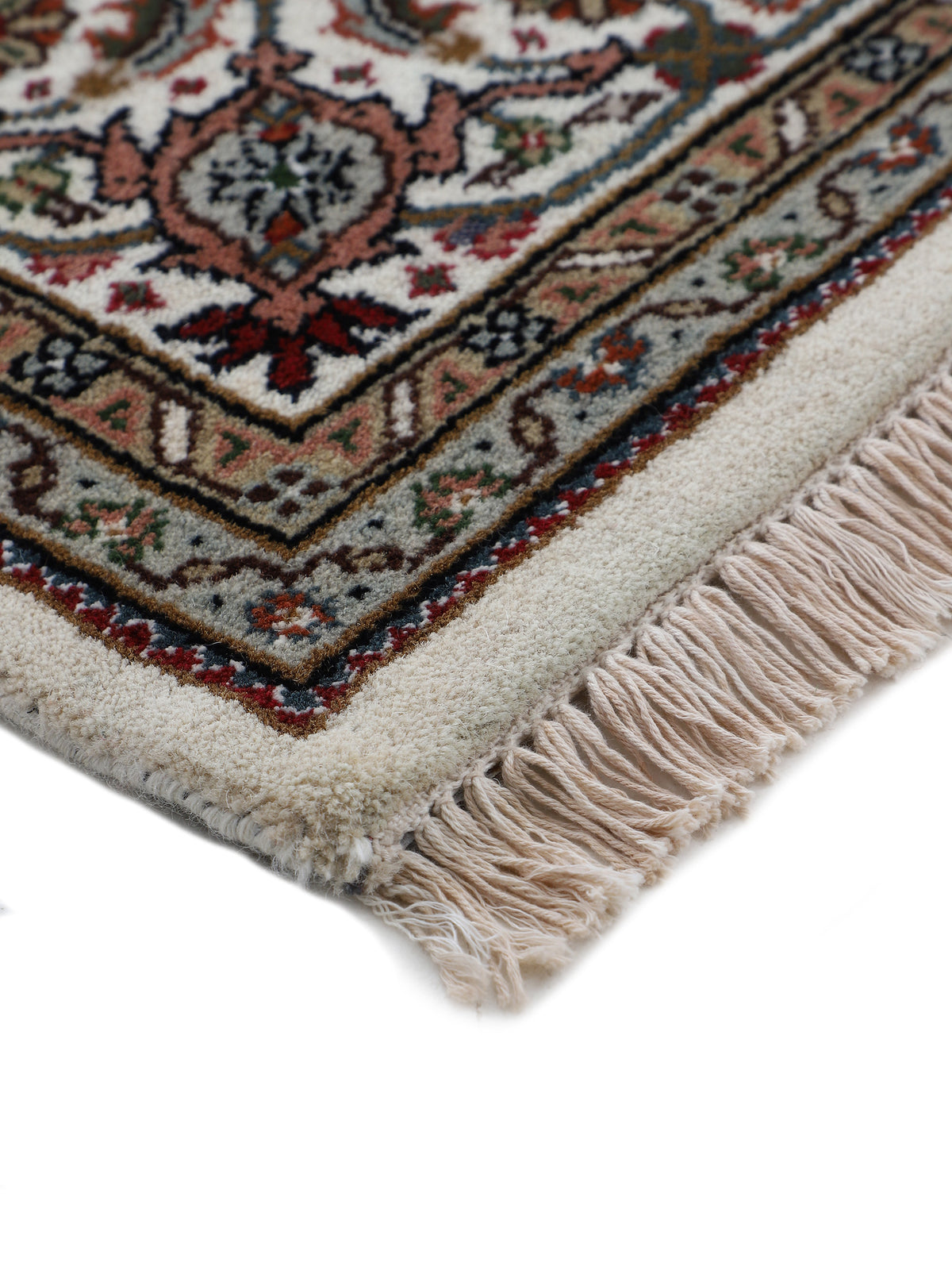 Tabriz Mahi Läufer Teppich Creme
