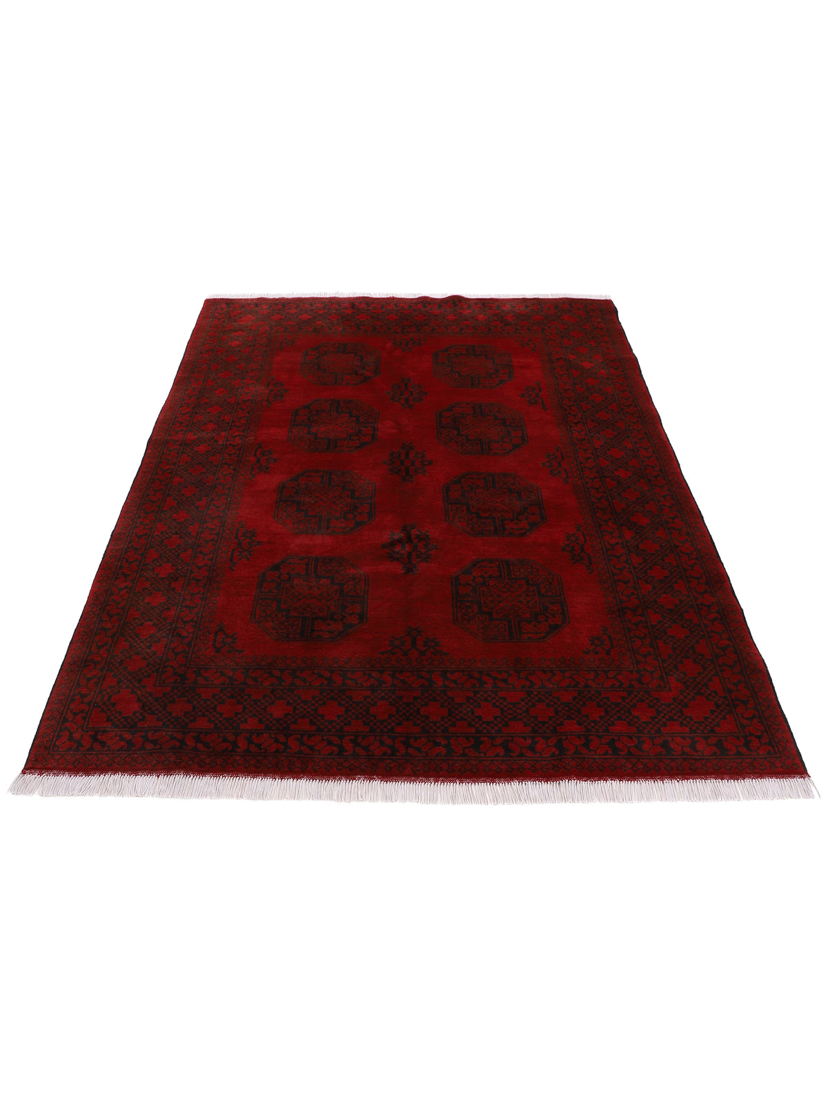 Afghan Akhche Teppich Rot