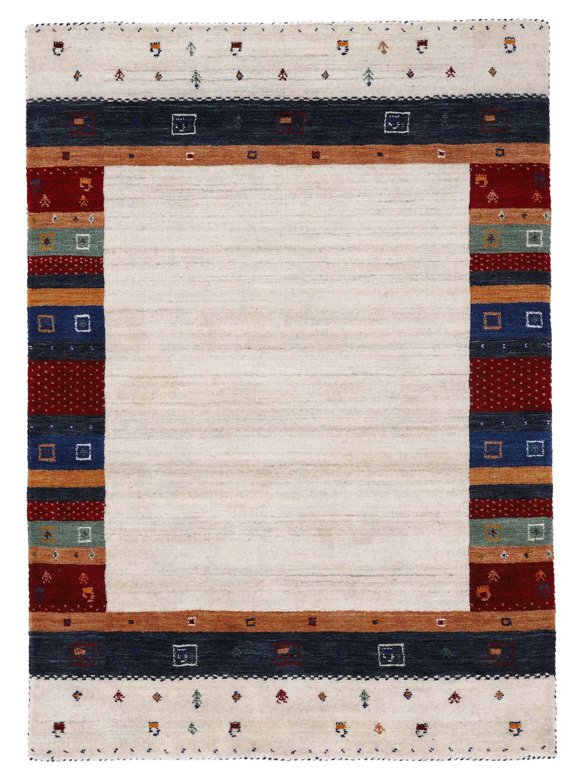 Wollteppich Gabbeh Nura Beige