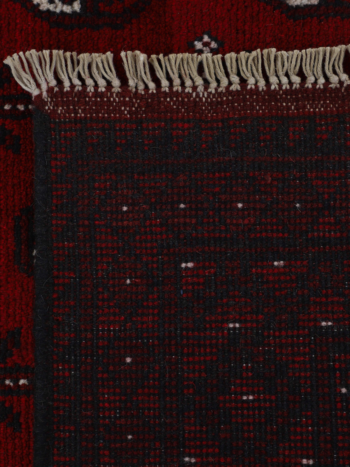 Afghan Akhche Bokhara Teppich Rot