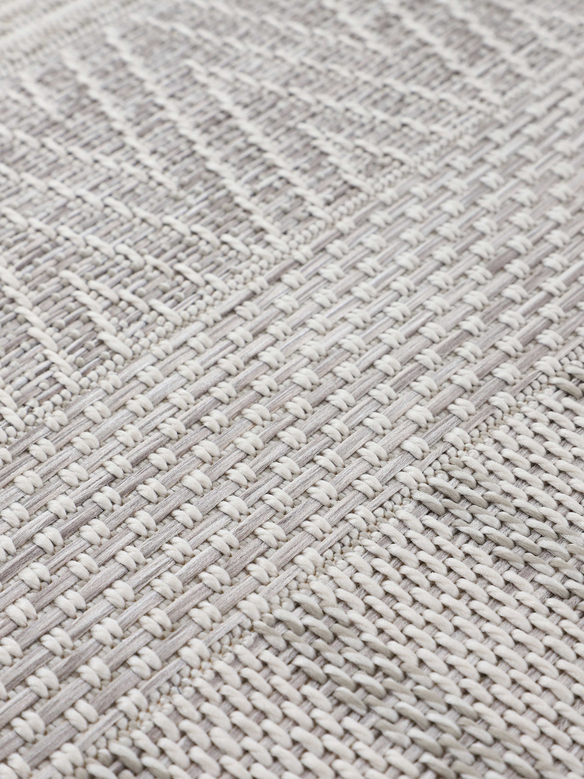 In- & Outdoor Teppich Boho Rund Beige