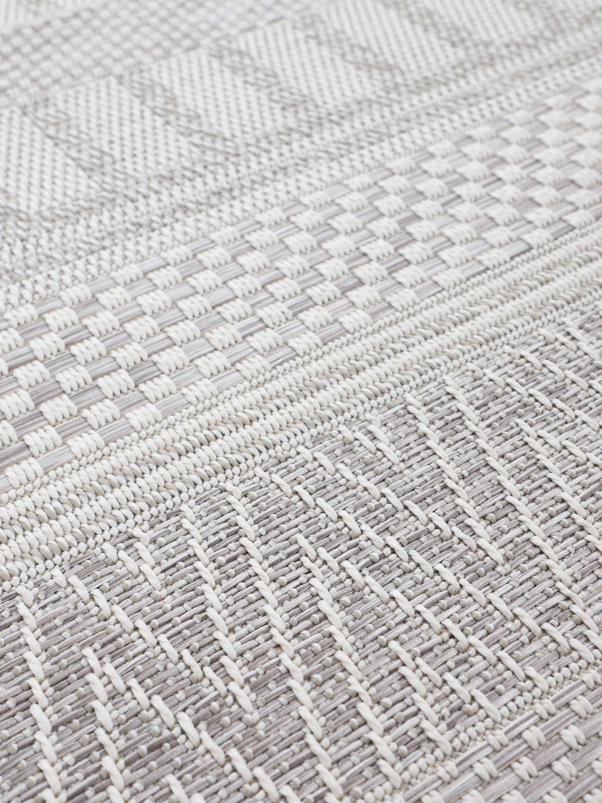 In- & Outdoor Teppich Boho Rund Beige