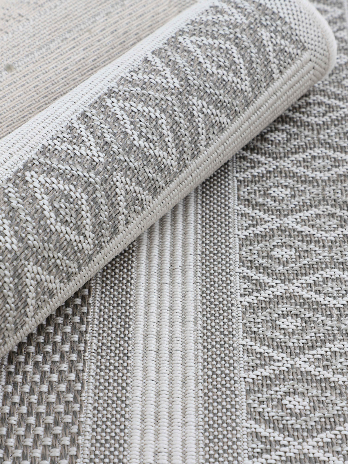 In- & Outdoor Teppich Boho Läufer Beige