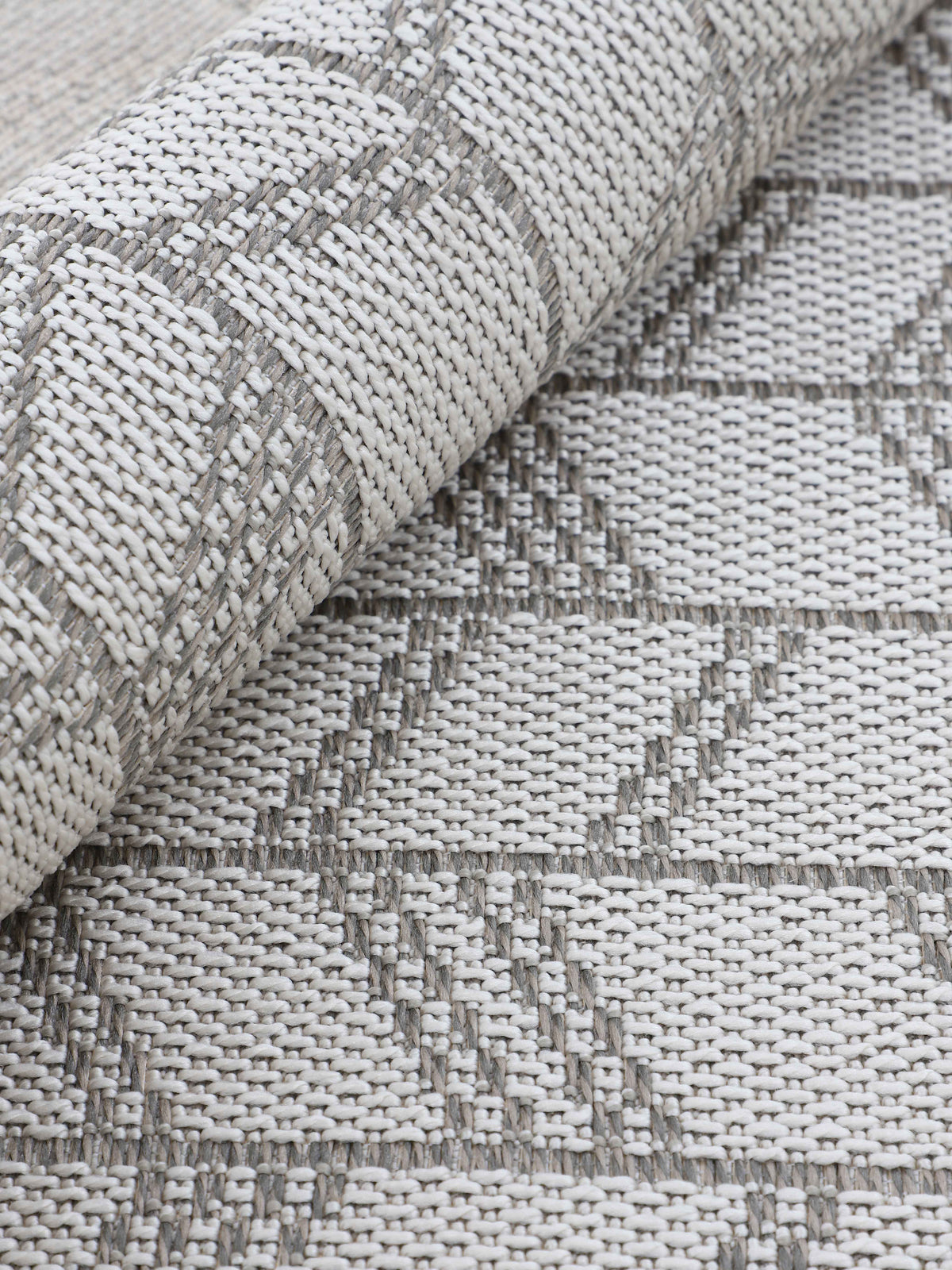 In- & Outdoor Teppich Boho Läufer Beige