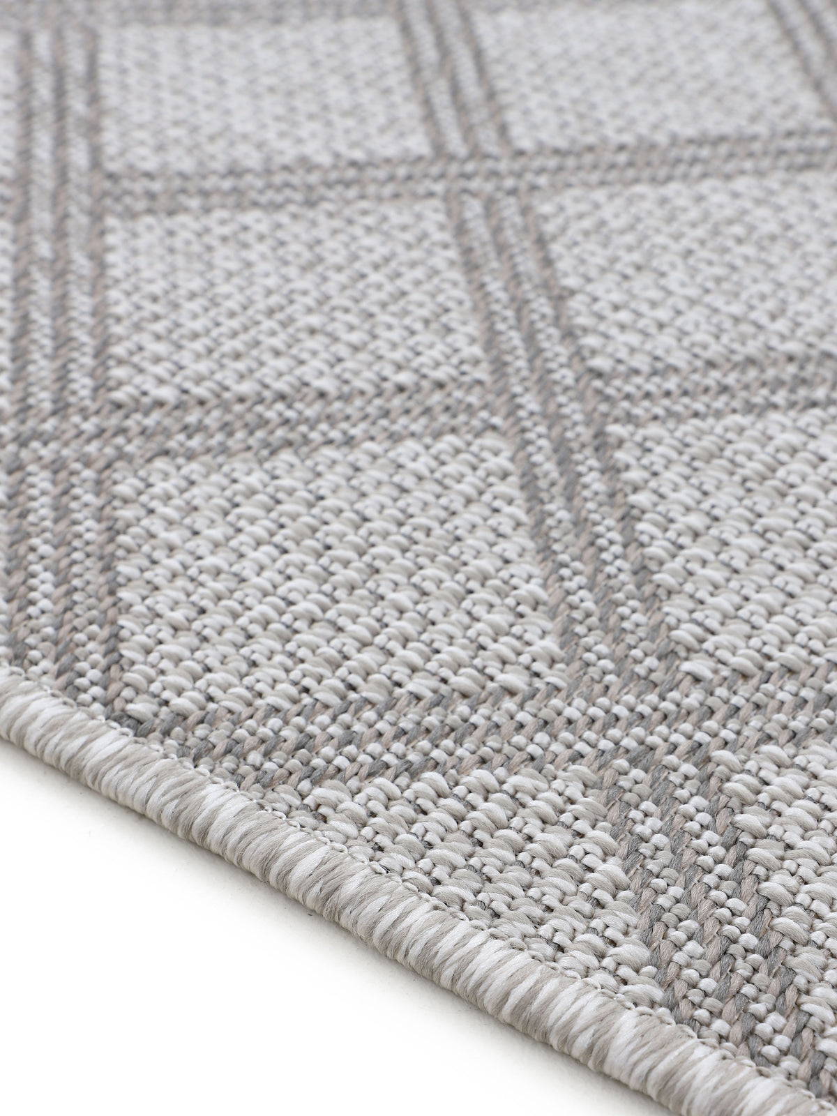 In- & Outdoor Teppich Boho Läufer Beige