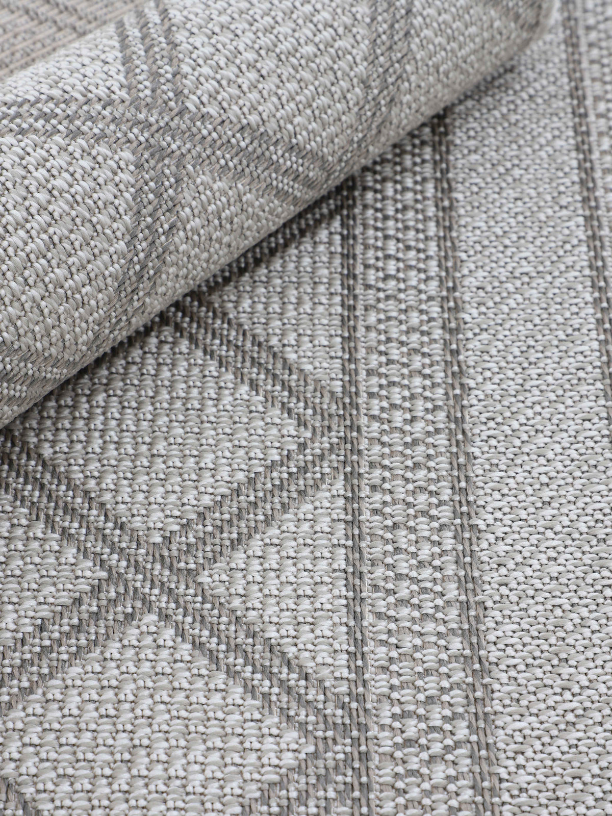In- & Outdoor Teppich Boho Läufer Beige