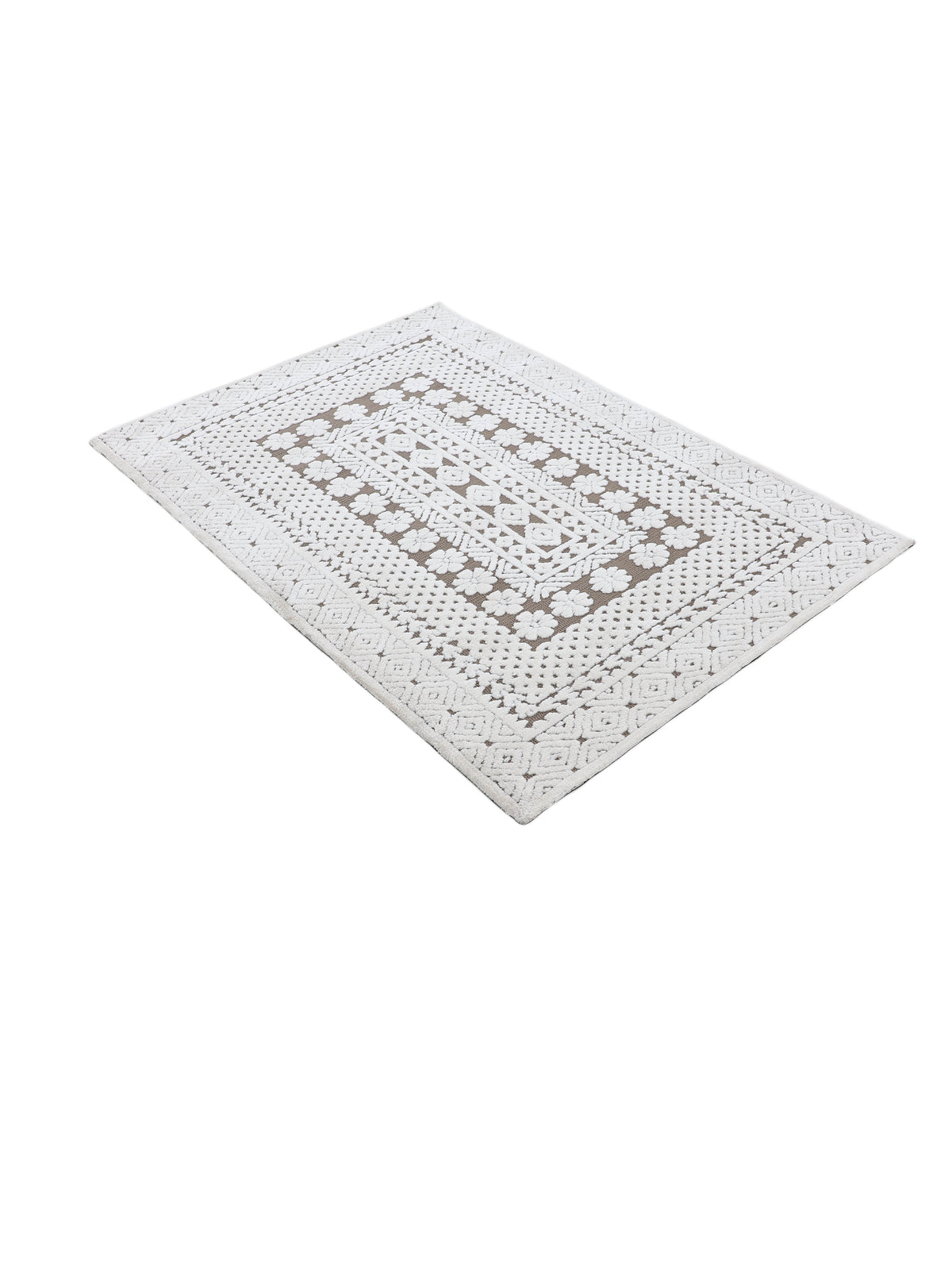 Teppich Holly Creme/Hellgrau