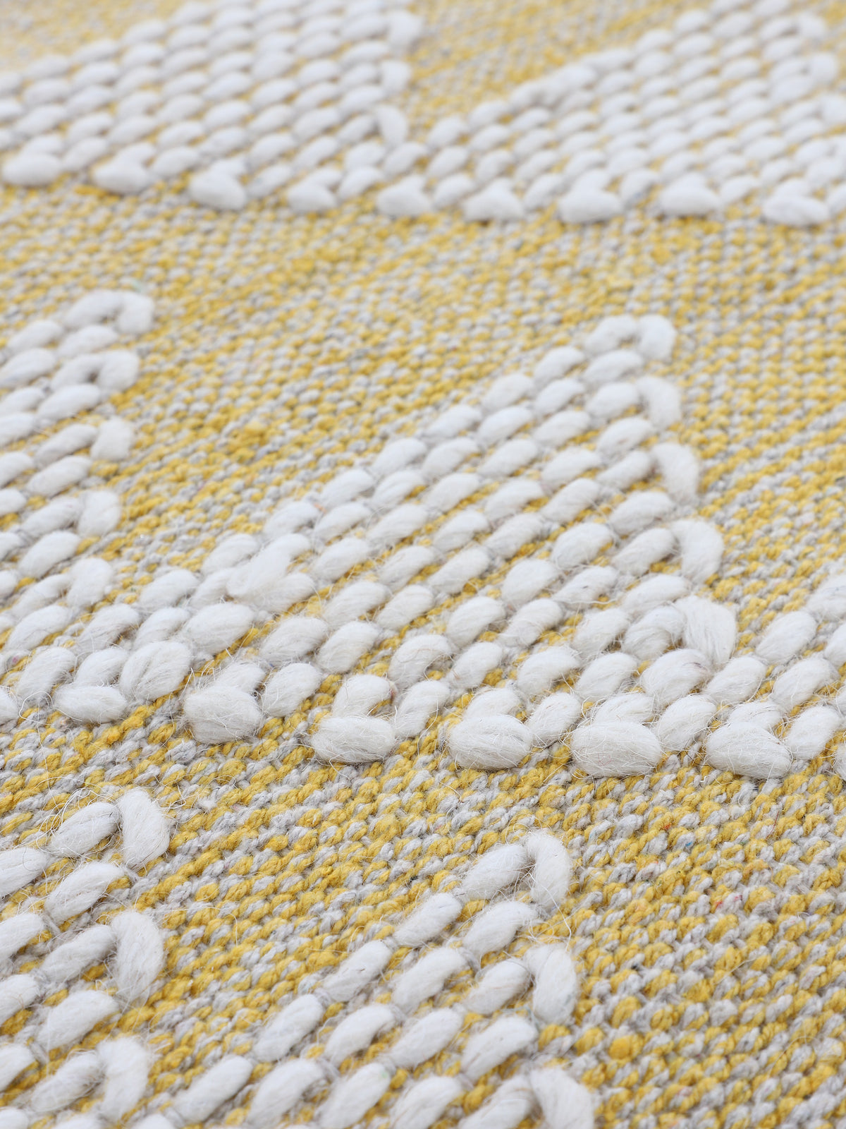 Baumwollteppich Kelim Durry Gelb