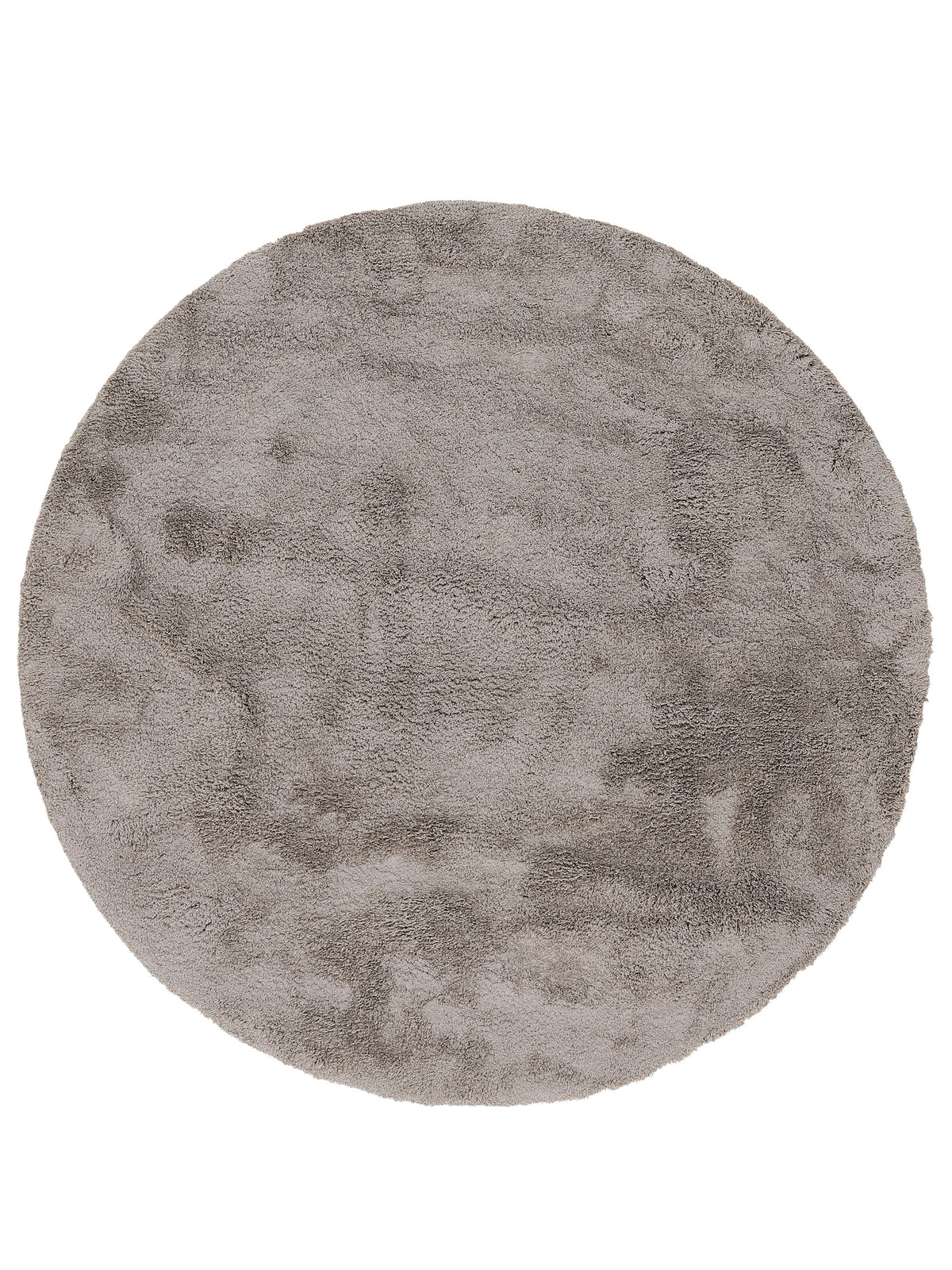 Hochflorteppich Silky Rund Beige