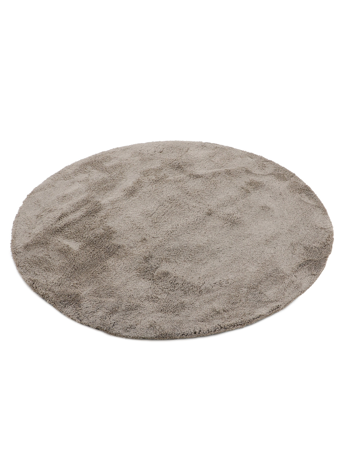 Hochflorteppich Silky Rund Beige