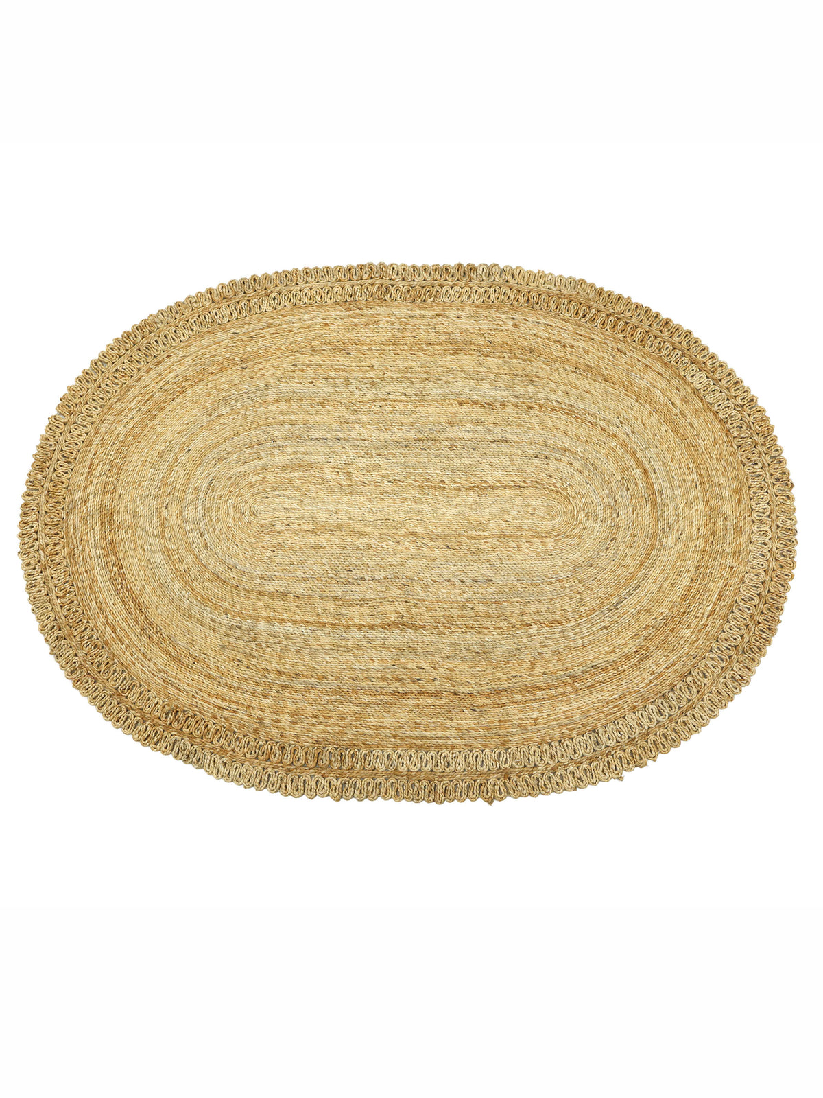 Juteteppich Luca Oval Hellbraun