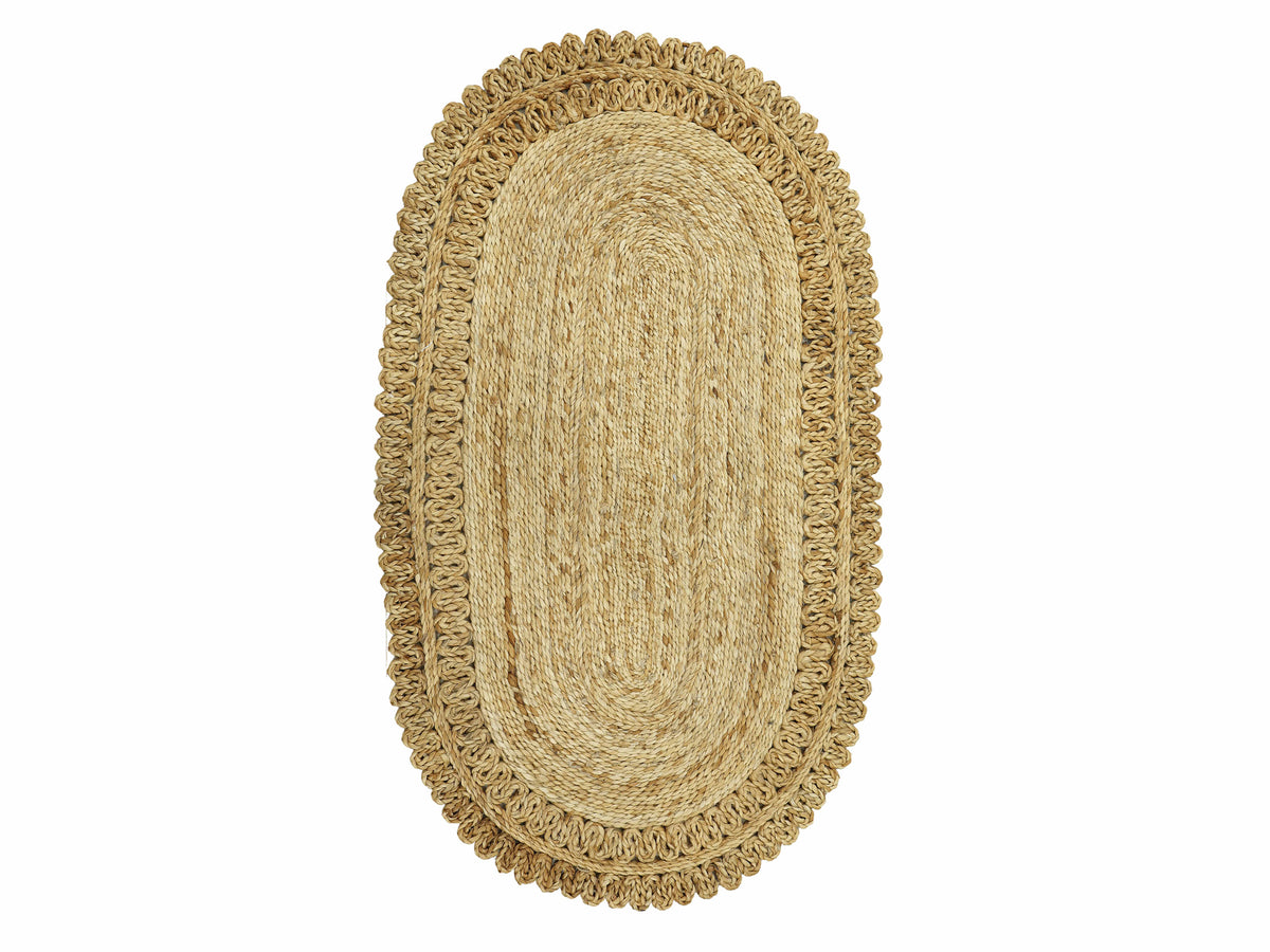 Juteteppich Luca Oval Hellbraun