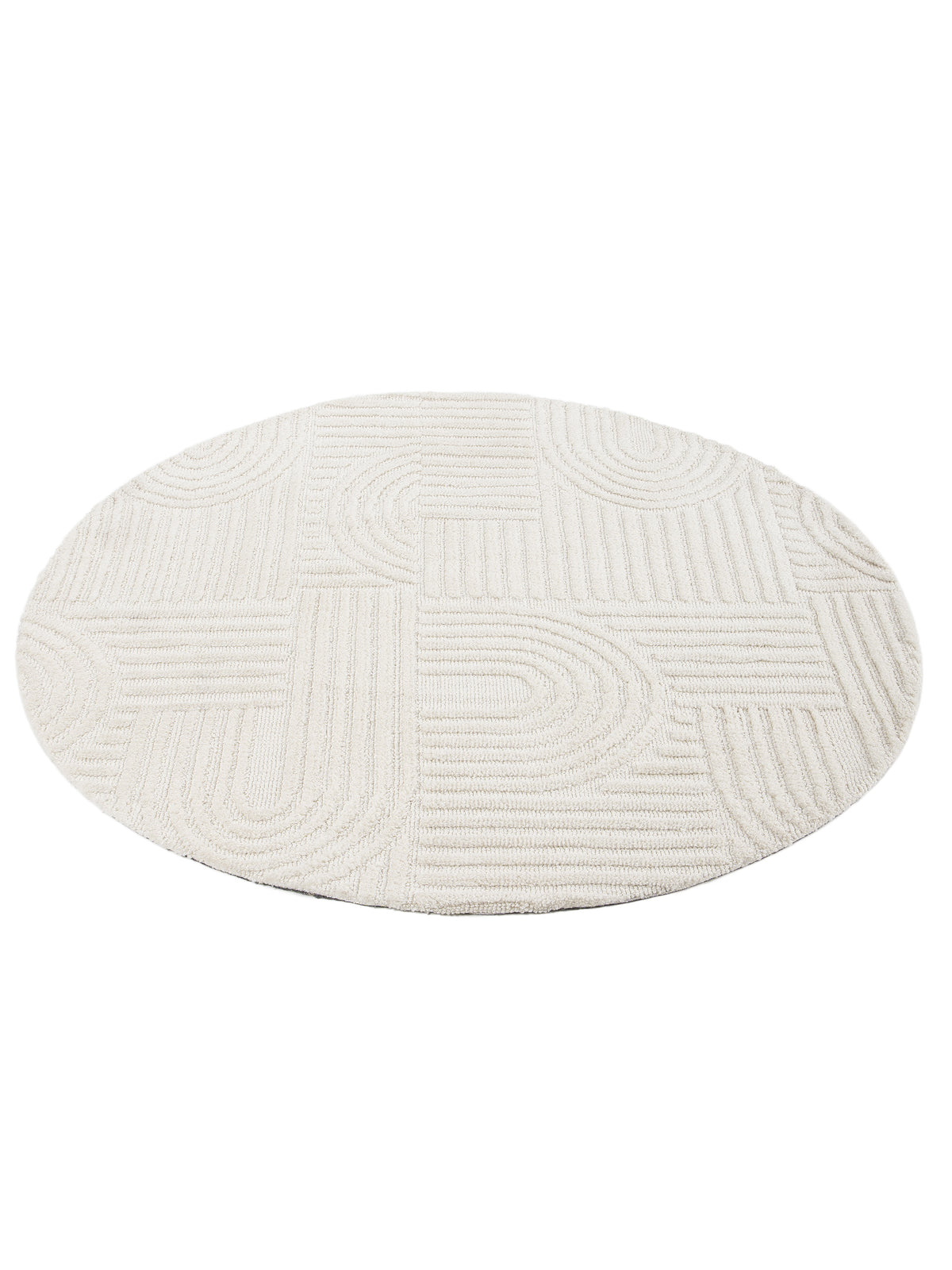 Teppich Holly Rund Creme