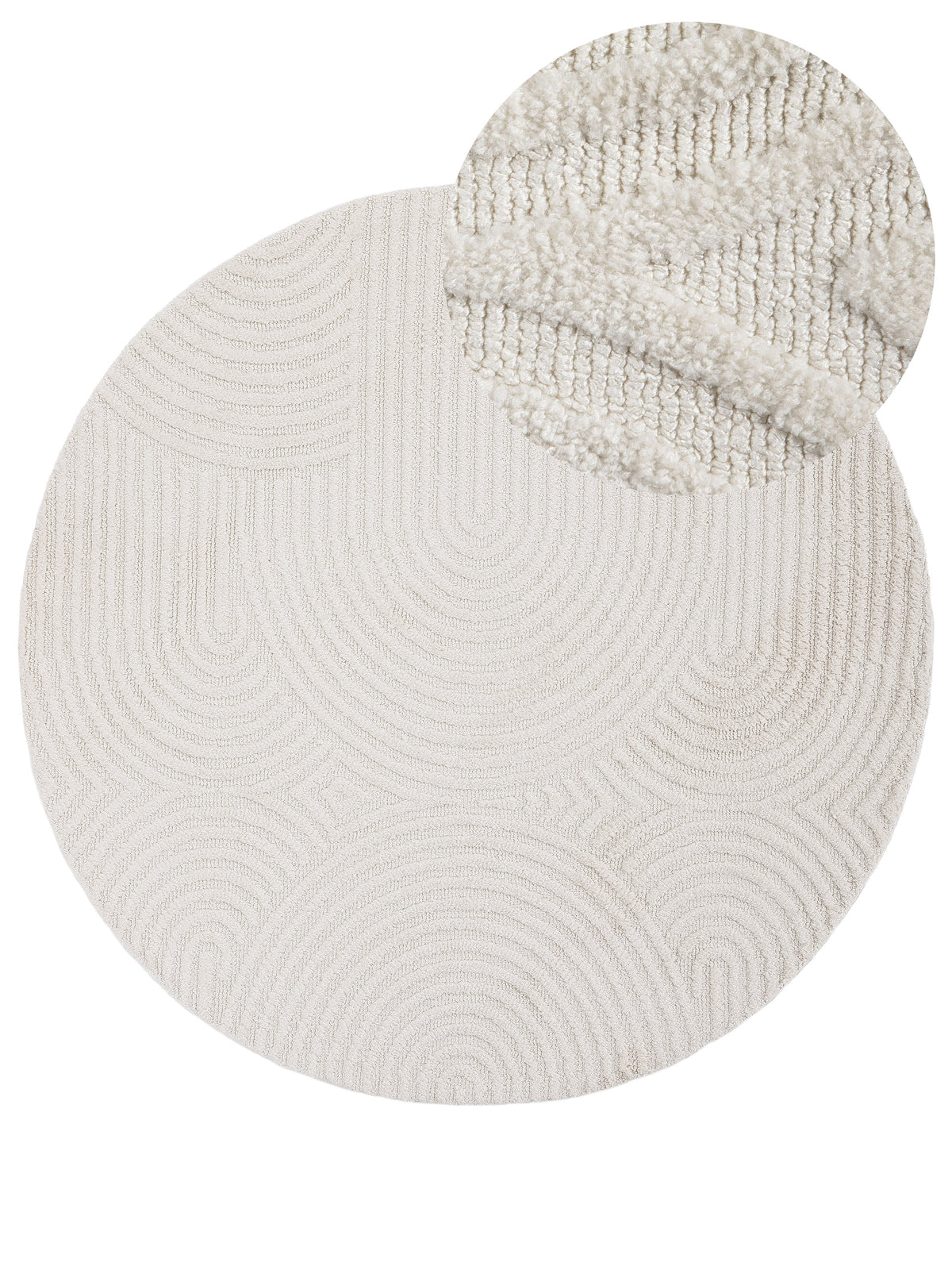 Teppich Holly Zen Rund Creme