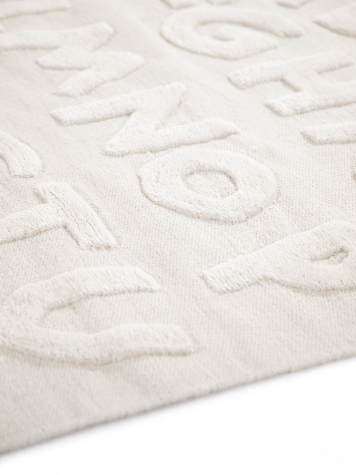 Kinderteppich ABC Rund Creme