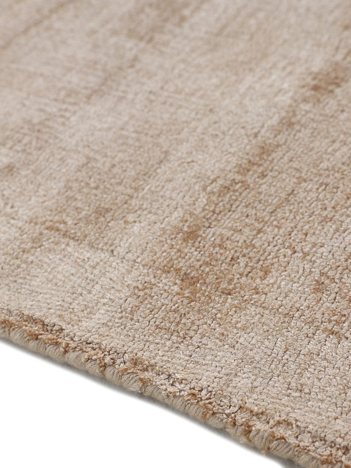 Viskoseteppich Ava Läufer Beige in beige aus viskose
