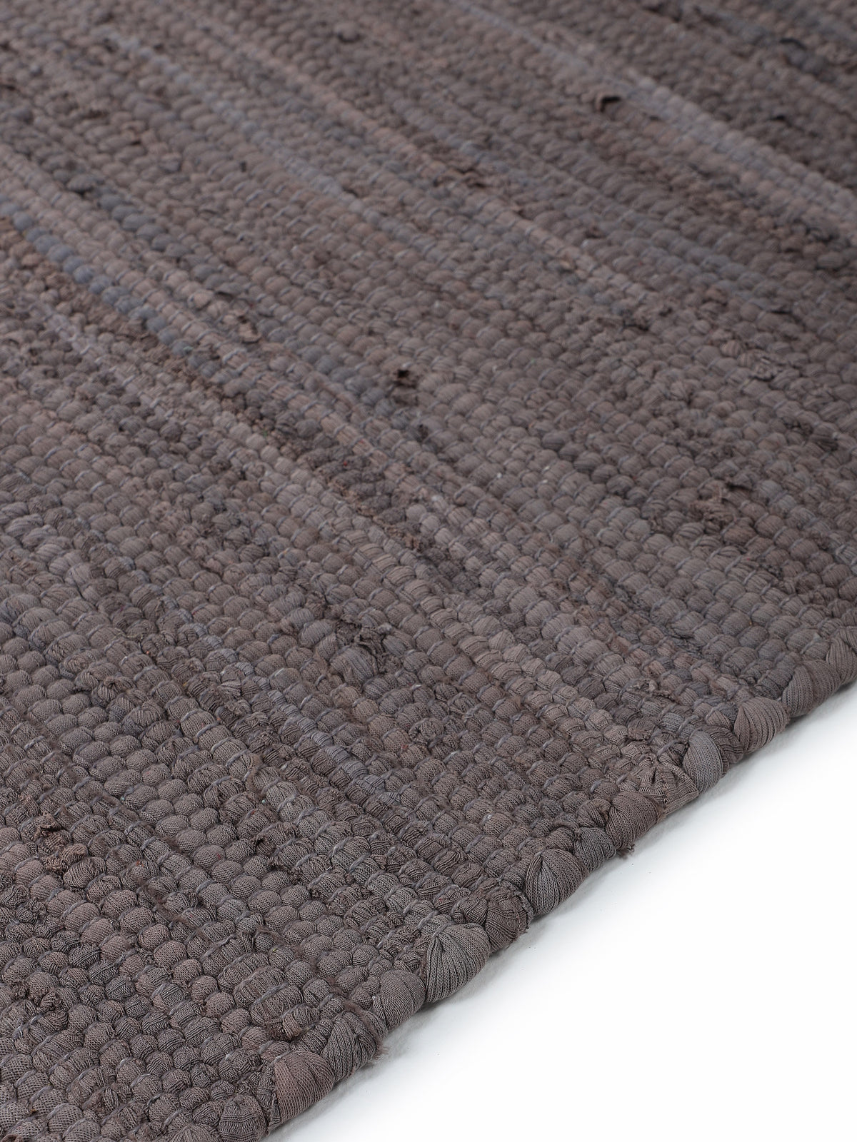 Kelim Chindi Uni Mauve in mauve aus baumwolle
