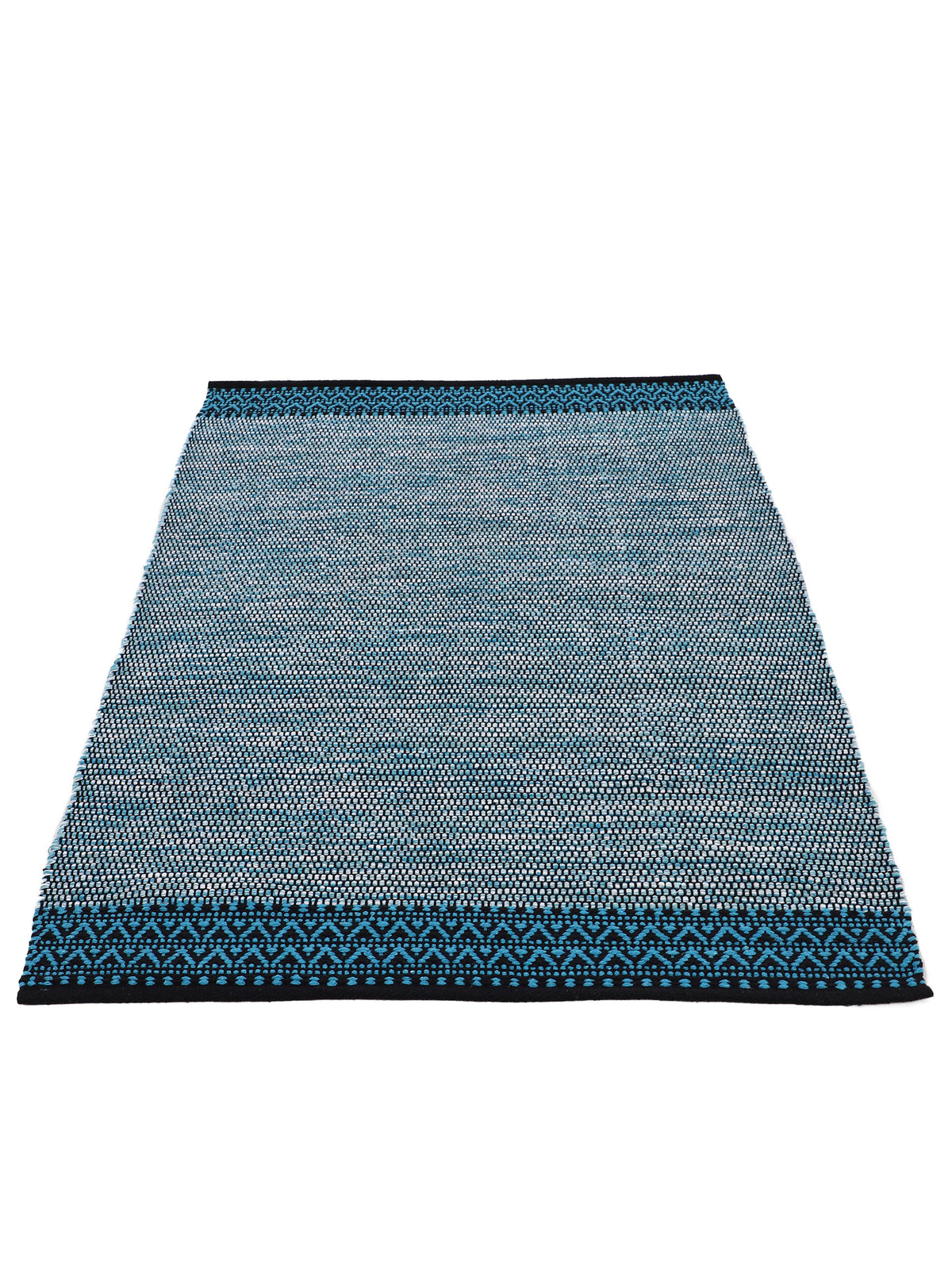 Flachgewebeteppich Kelim Mia Blau in blau aus baumwolle