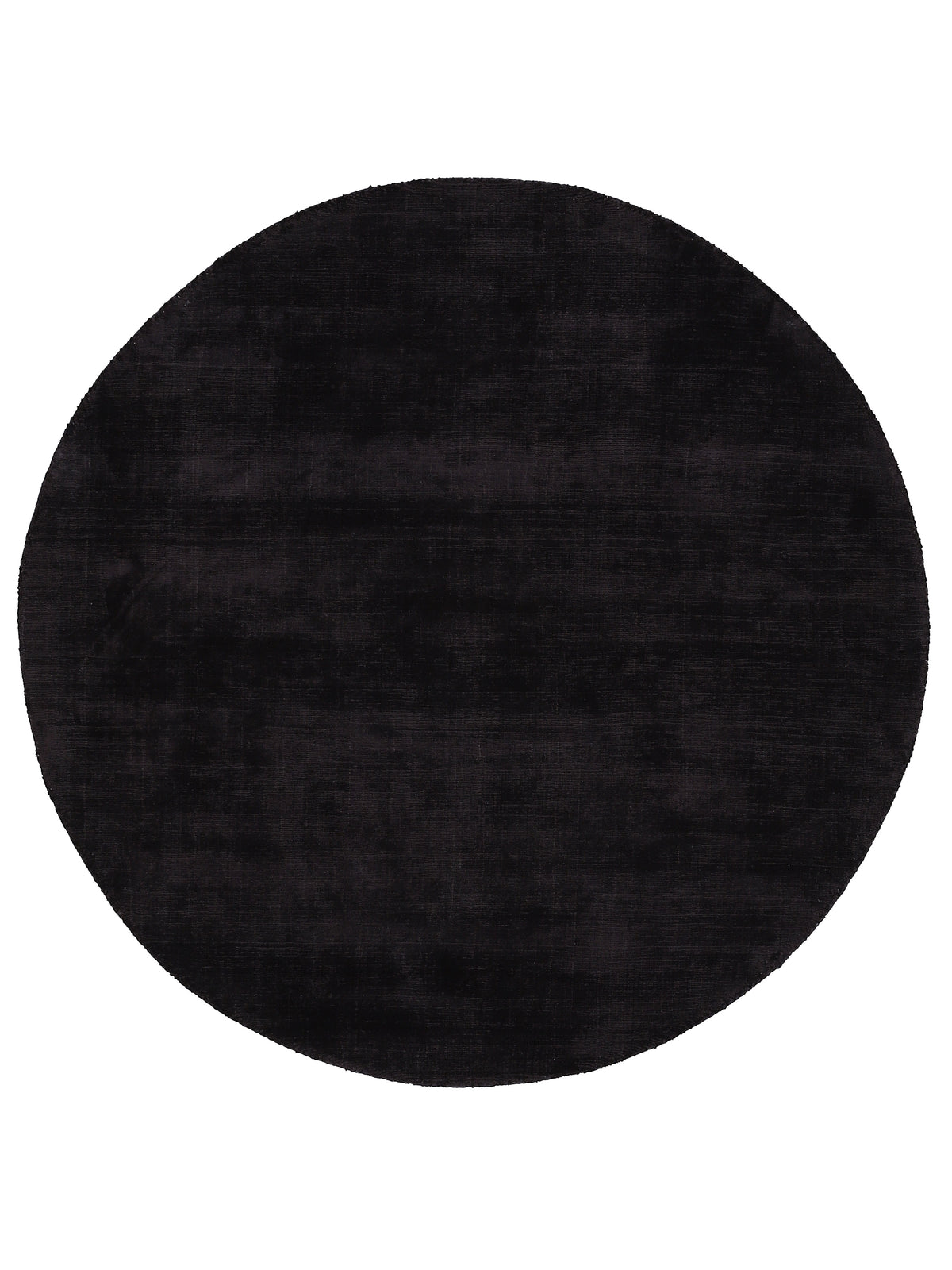 Viskoseteppich Rund Ava Schwarz in schwarz aus viskose
