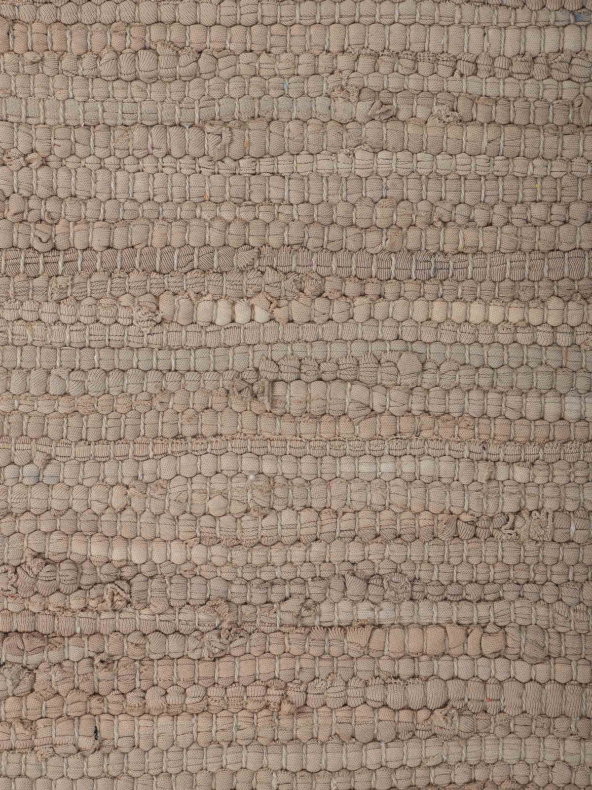Kelim Chindi Uni Taupe in taupe aus baumwolle