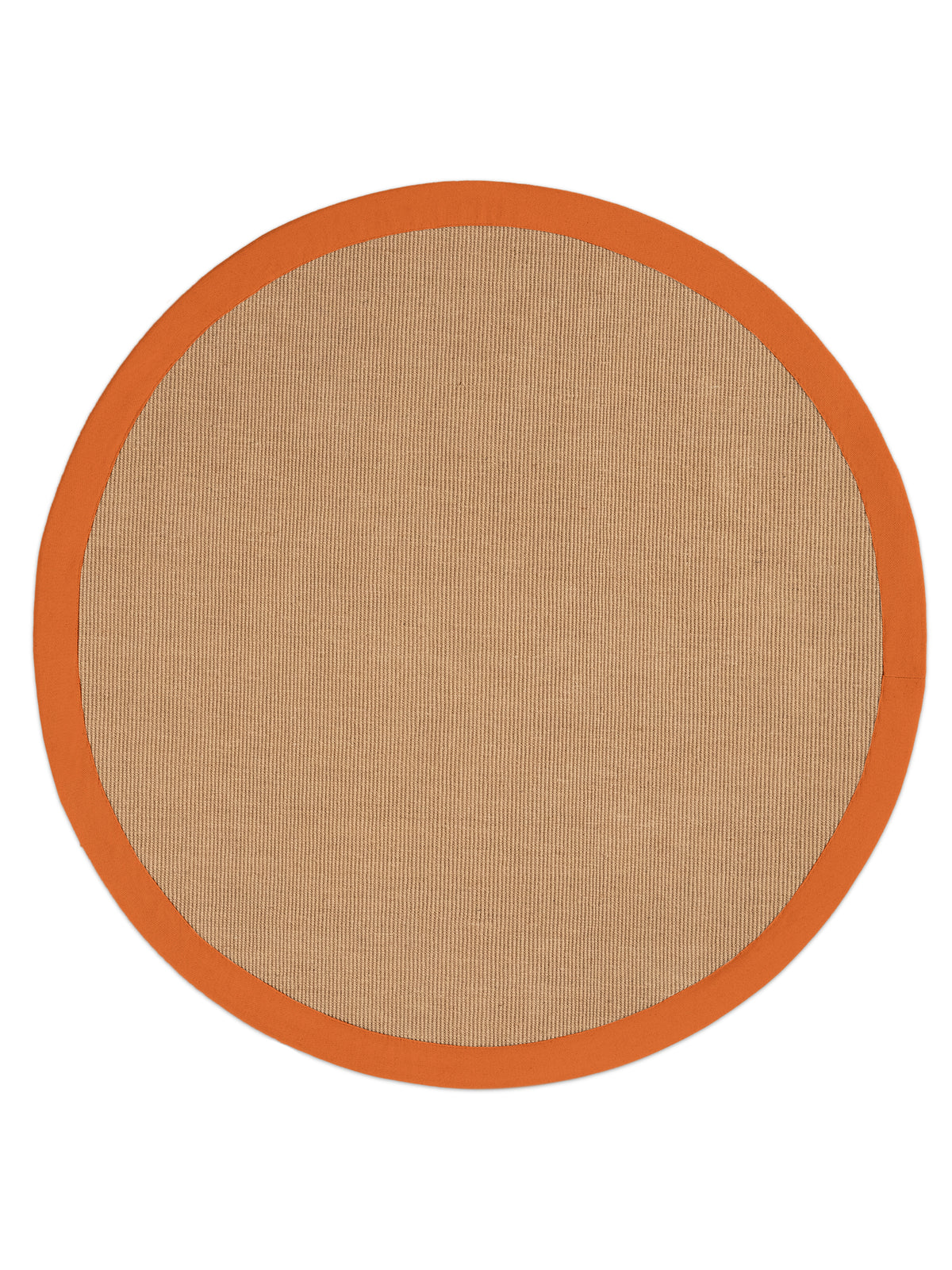 Sisalteppich Rund Orange aus Sisal/Jute