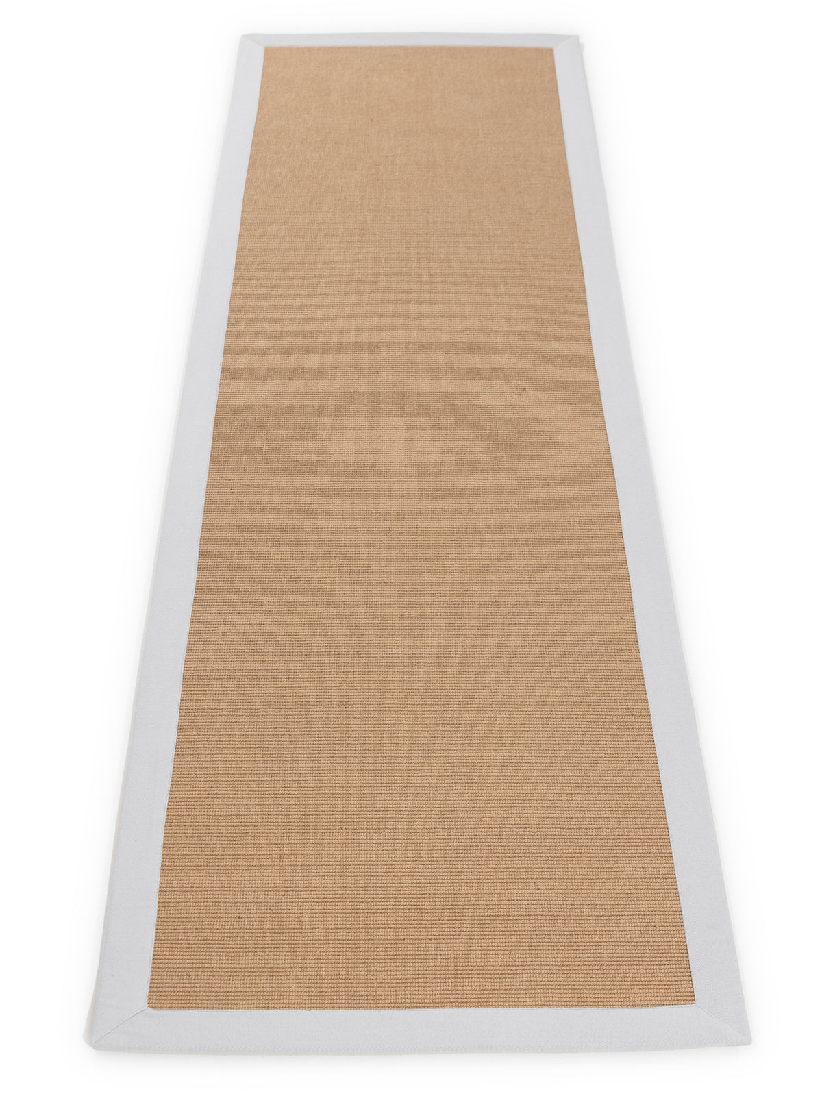 Sisalteppich Läufer Weiß in weiß aus sisal/jute
