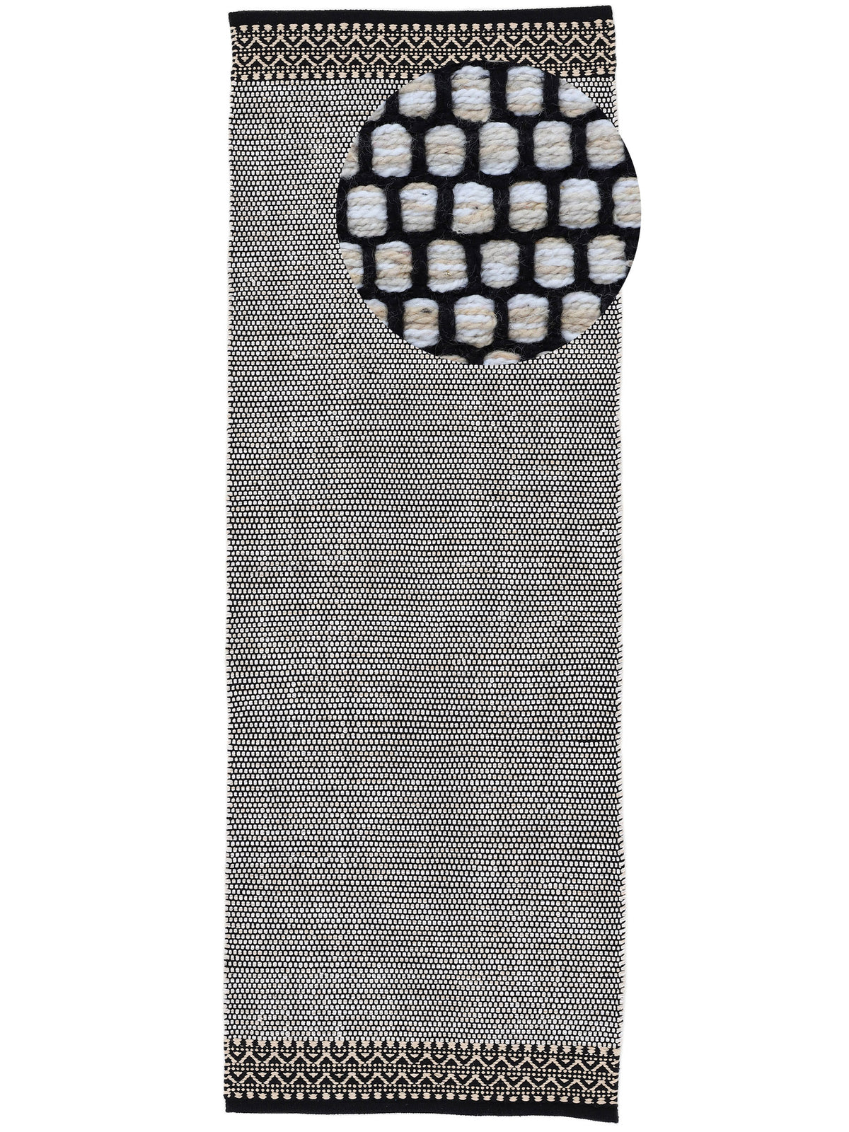 Flachgewebeteppich Kelim Mia Läufer Beige in beige aus baumwolle