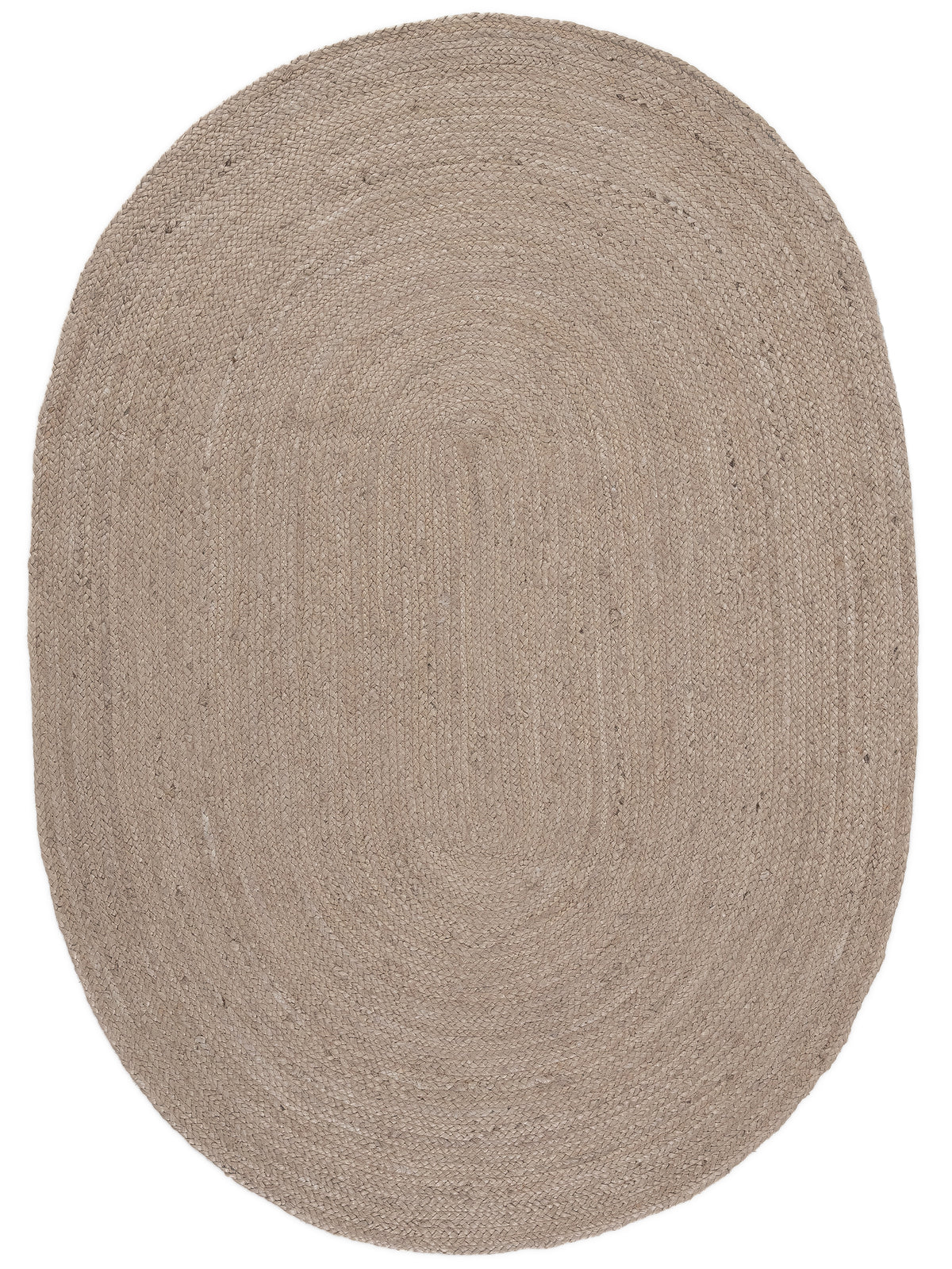 Juteteppich Nele Oval Taupe in taupe aus sisal/jute