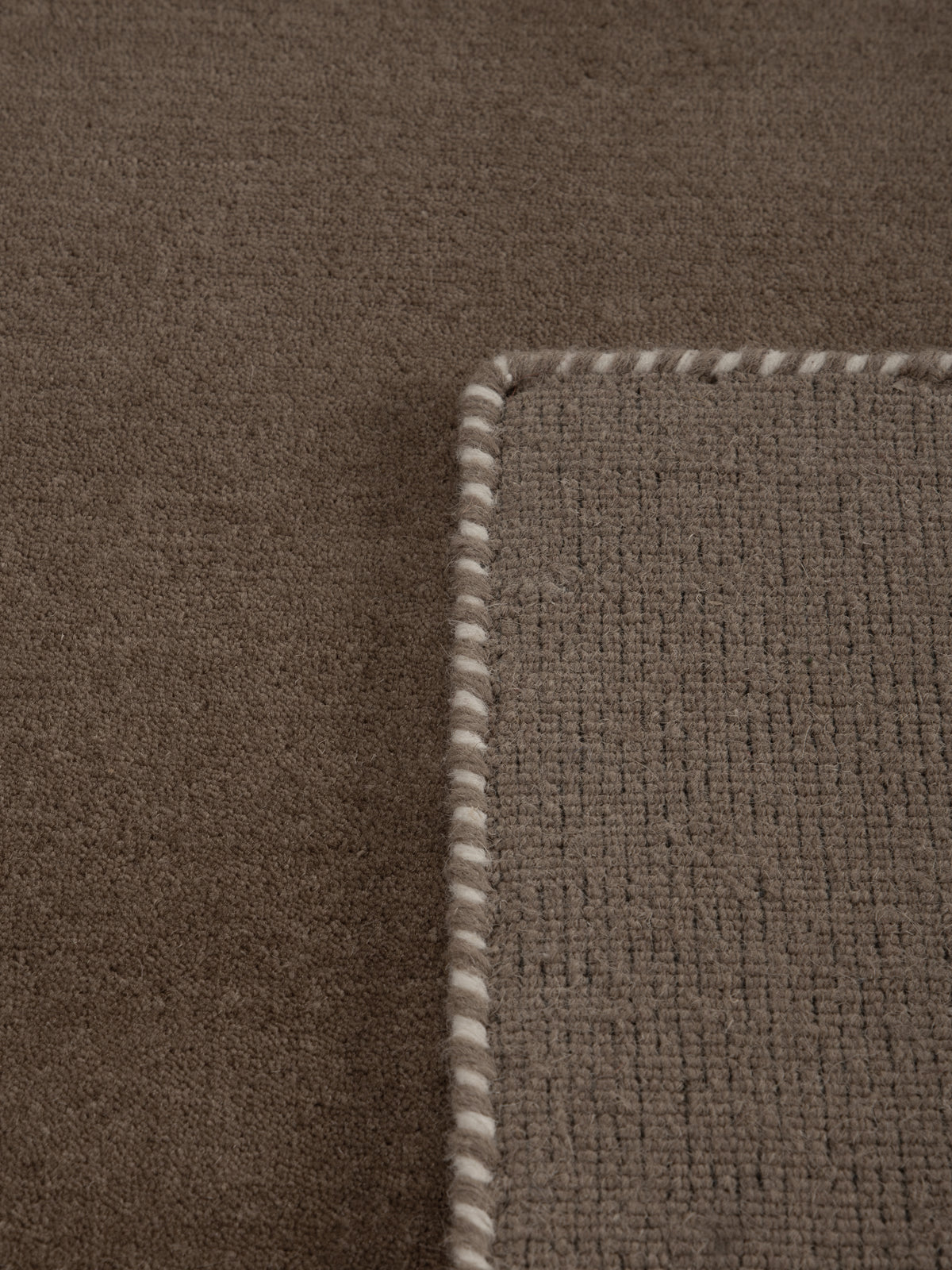 Wollteppich Gabbeh Lola Läufer Taupe aus Wolle