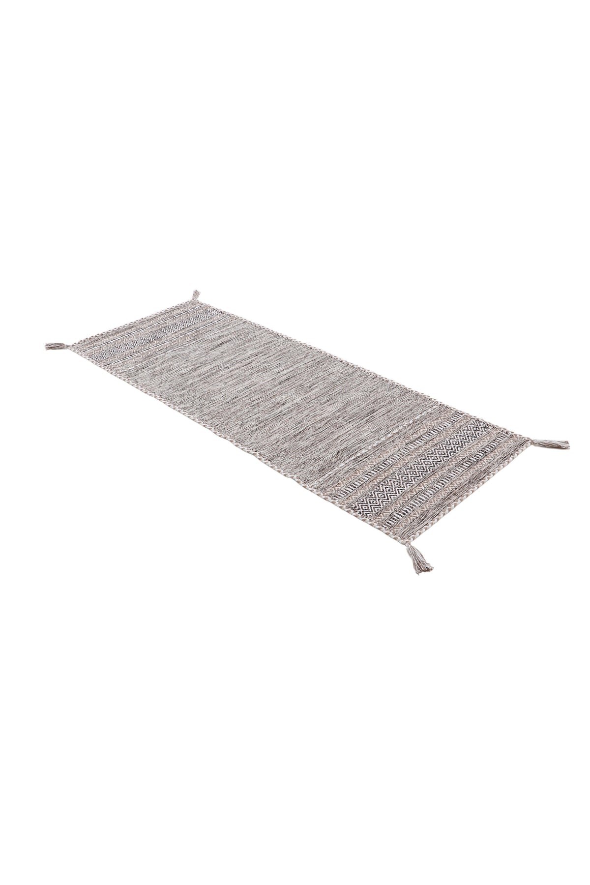 Flachgewebeteppich Kelim Azizi Läufer Beige in beige aus baumwolle