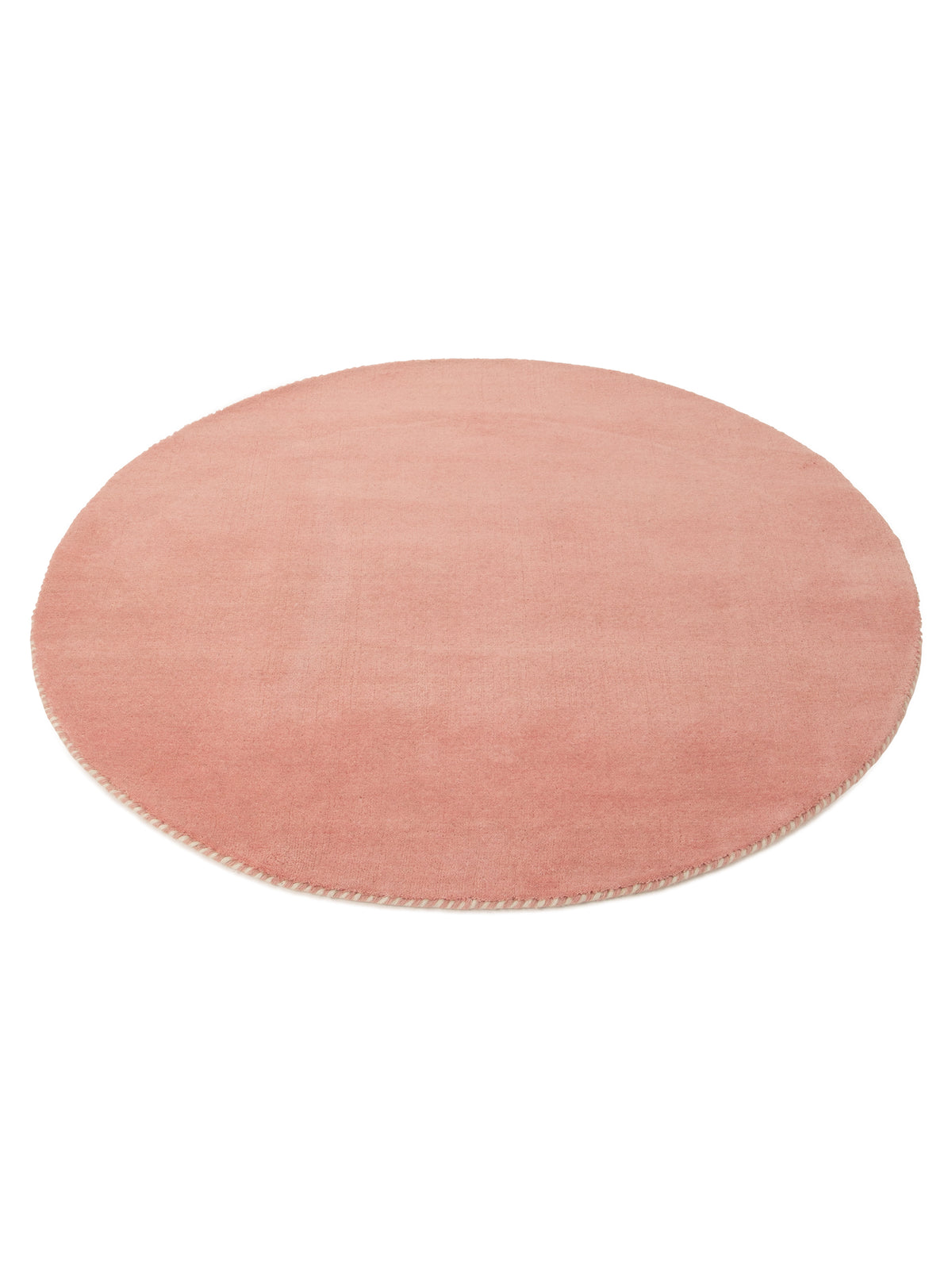 Wollteppich Gabbeh Lola Rund Rosa aus Wolle