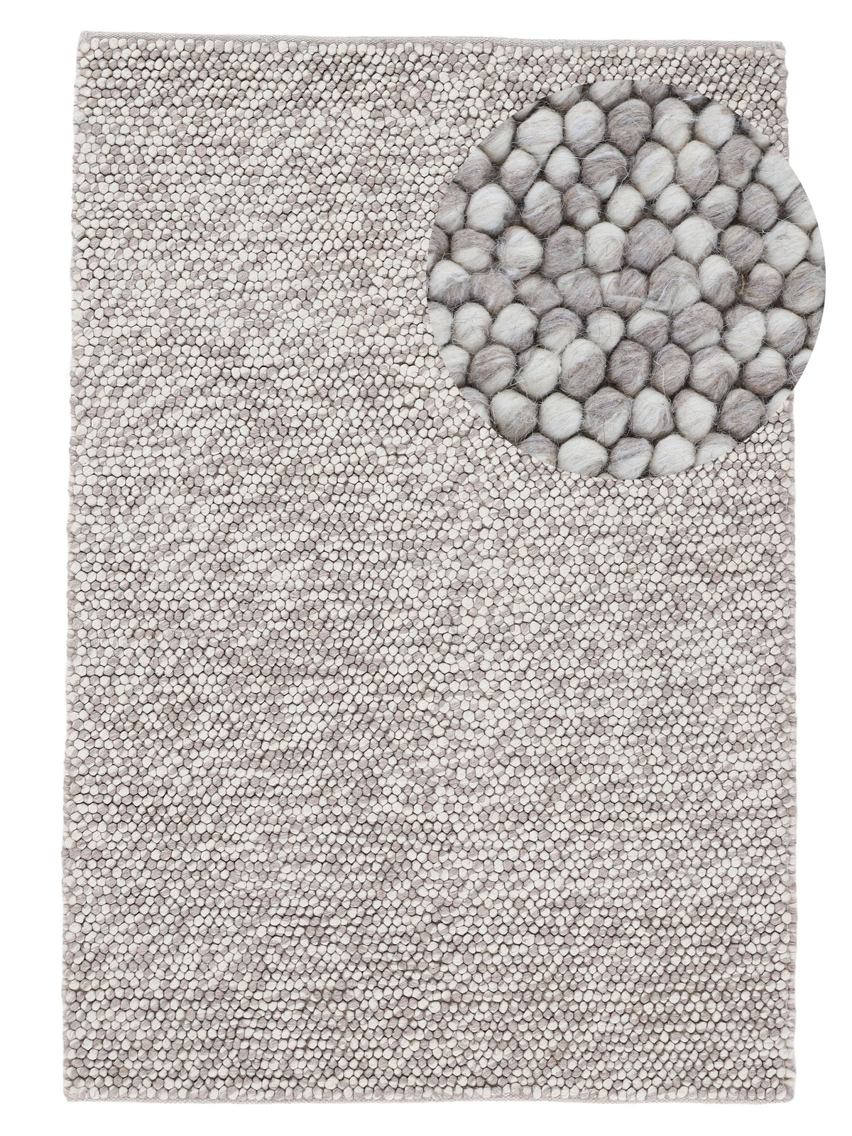 Wollteppich Calo Beige in beige aus wolle