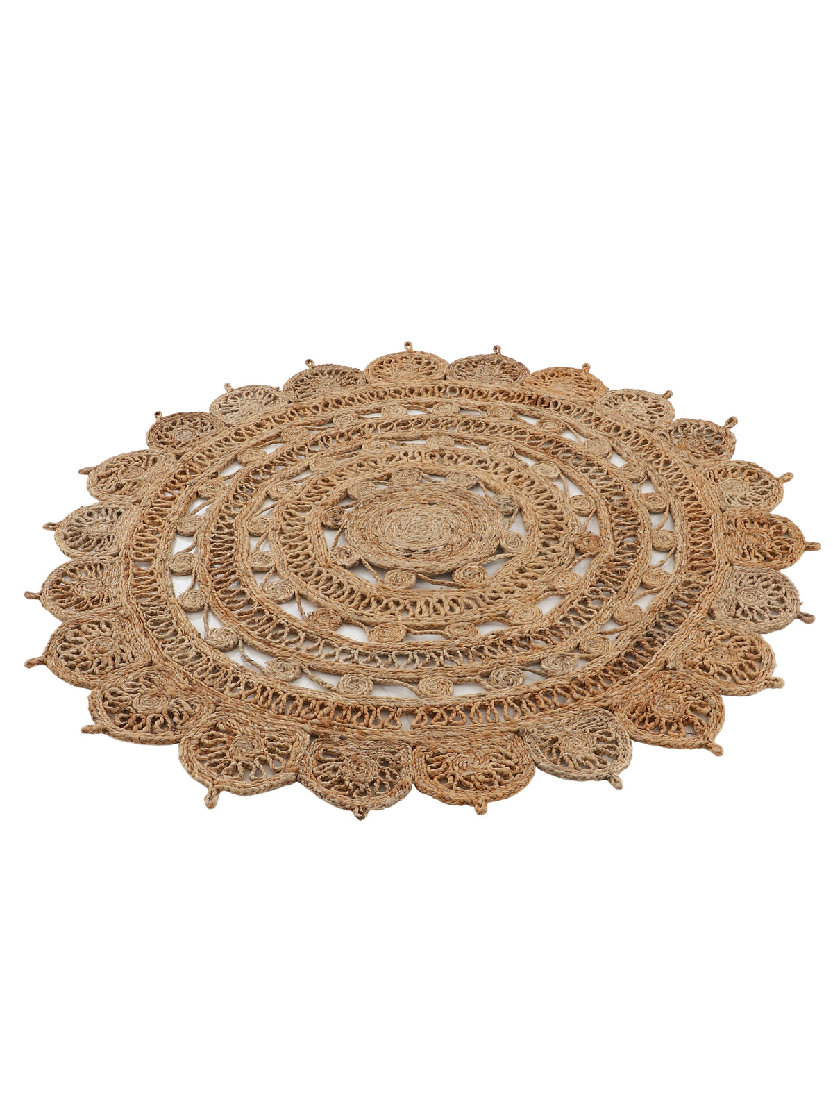 Juteteppich Cate Rund Beige aus Sisal/Jute