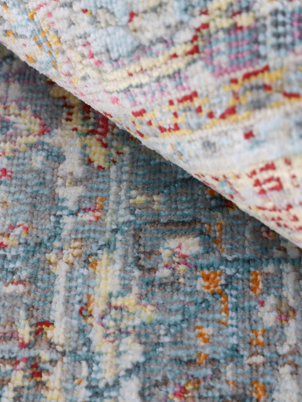 Vintage Teppich Esha in multicolor aus kunstfaser