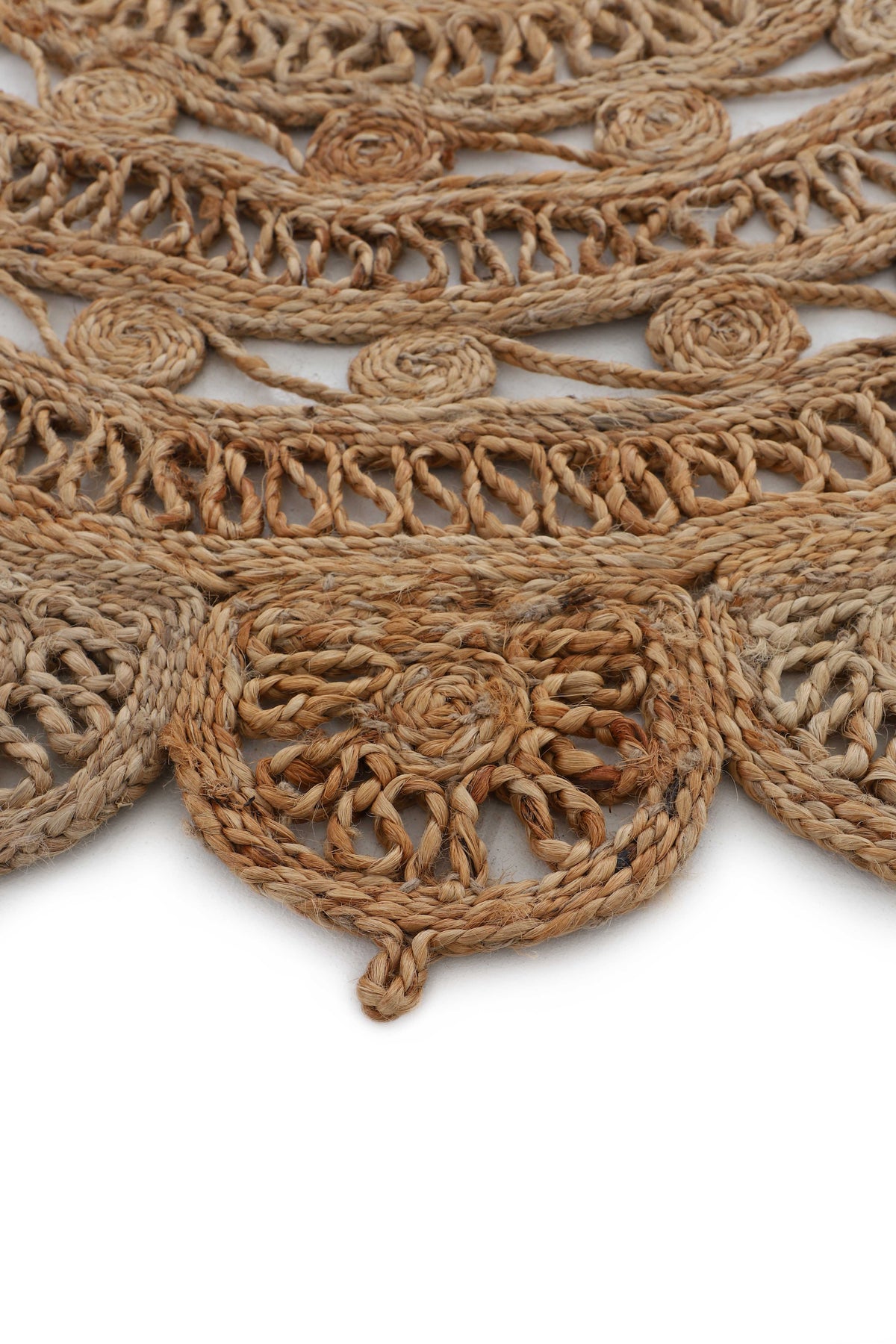 Juteteppich Cate Rund Beige aus Sisal/Jute
