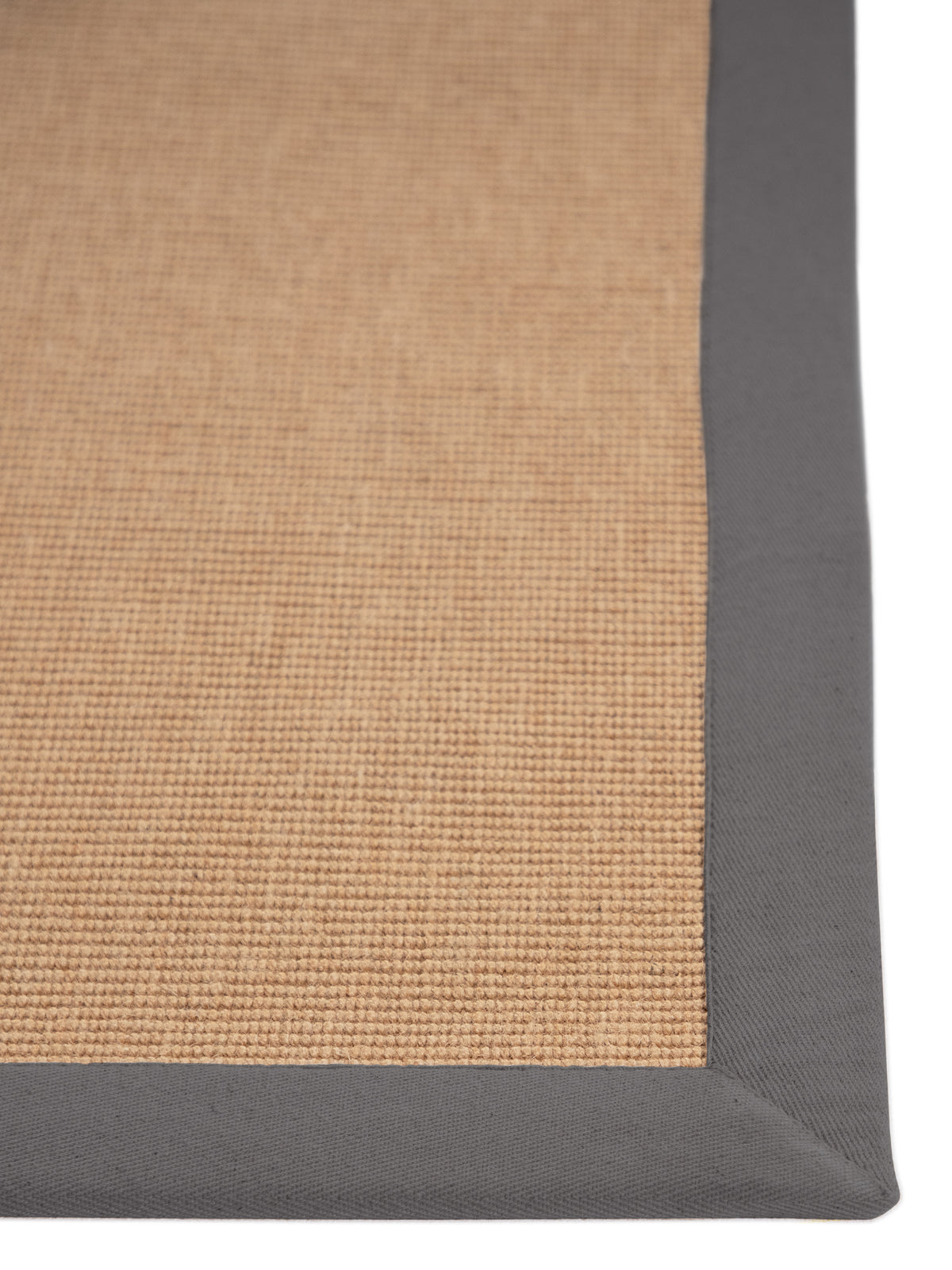 Sisalteppich Läufer Grau in grau aus sisal/jute