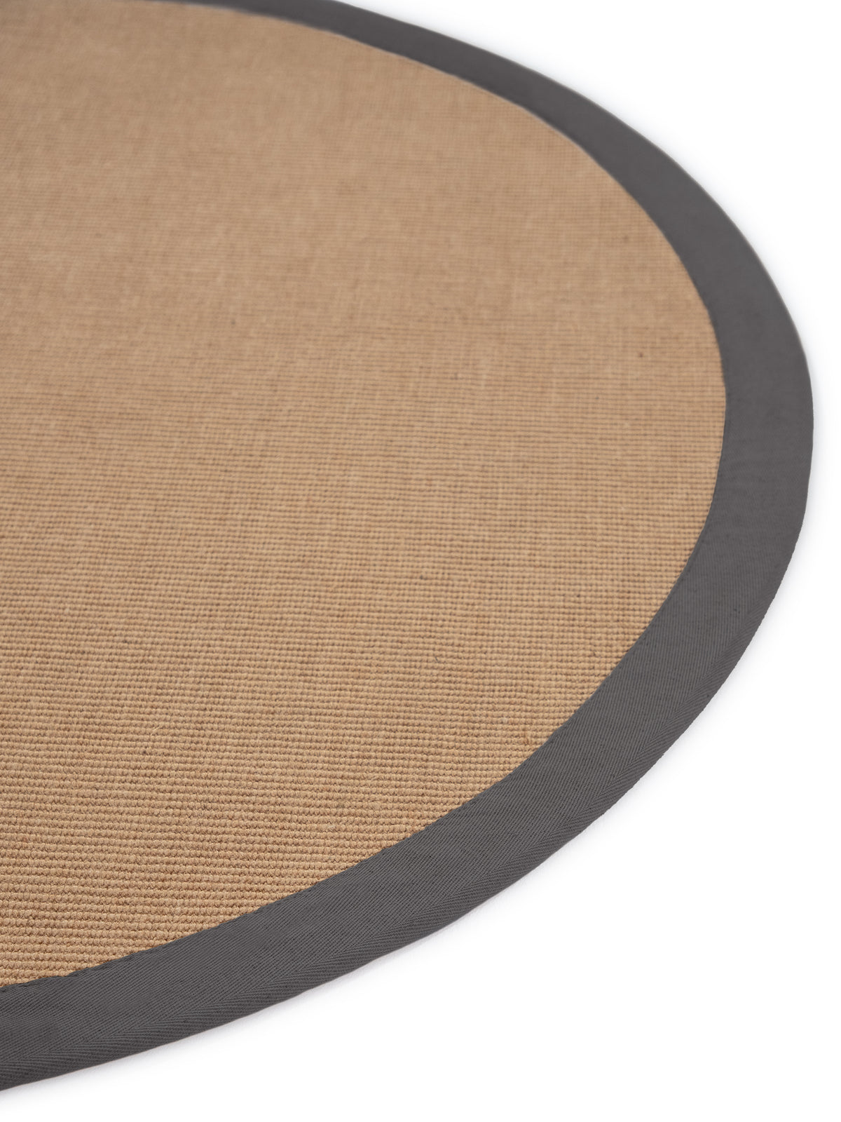 Sisalteppich Rund Grau aus Sisal/Jute