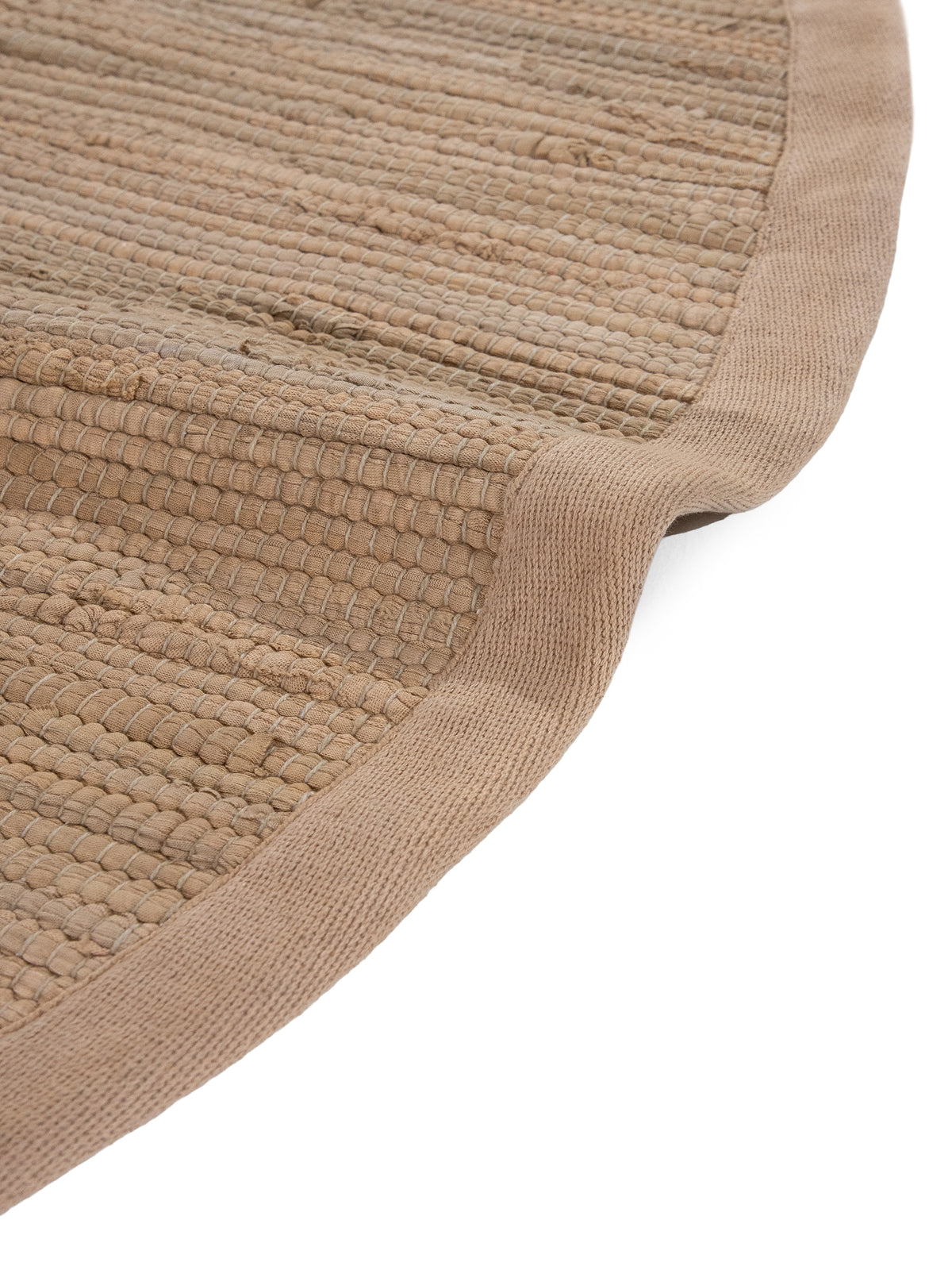 Kelim Chindi Uni Rund in taupe